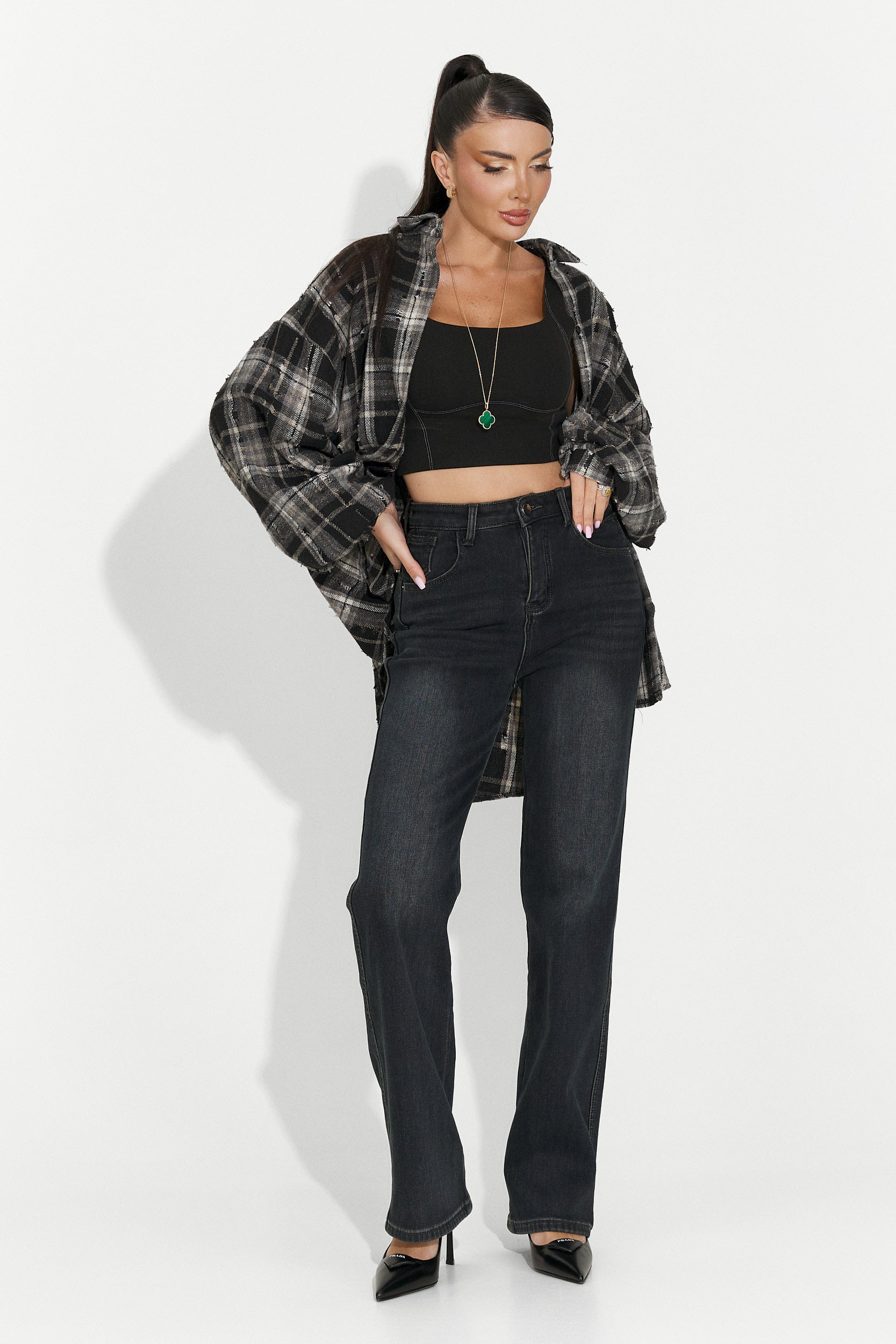 Дамски ежедневен черен потник Jasira Bogas