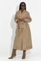 Елегантно бежово дамско палто Seliora Bogas