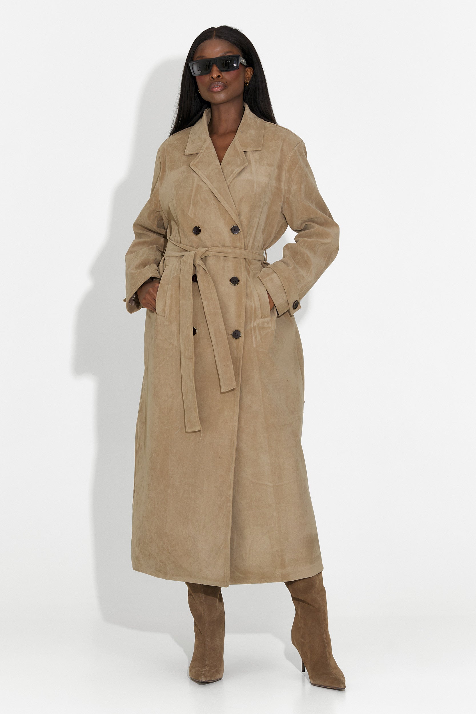 Елегантно бежово дамско палто Seliora Bogas