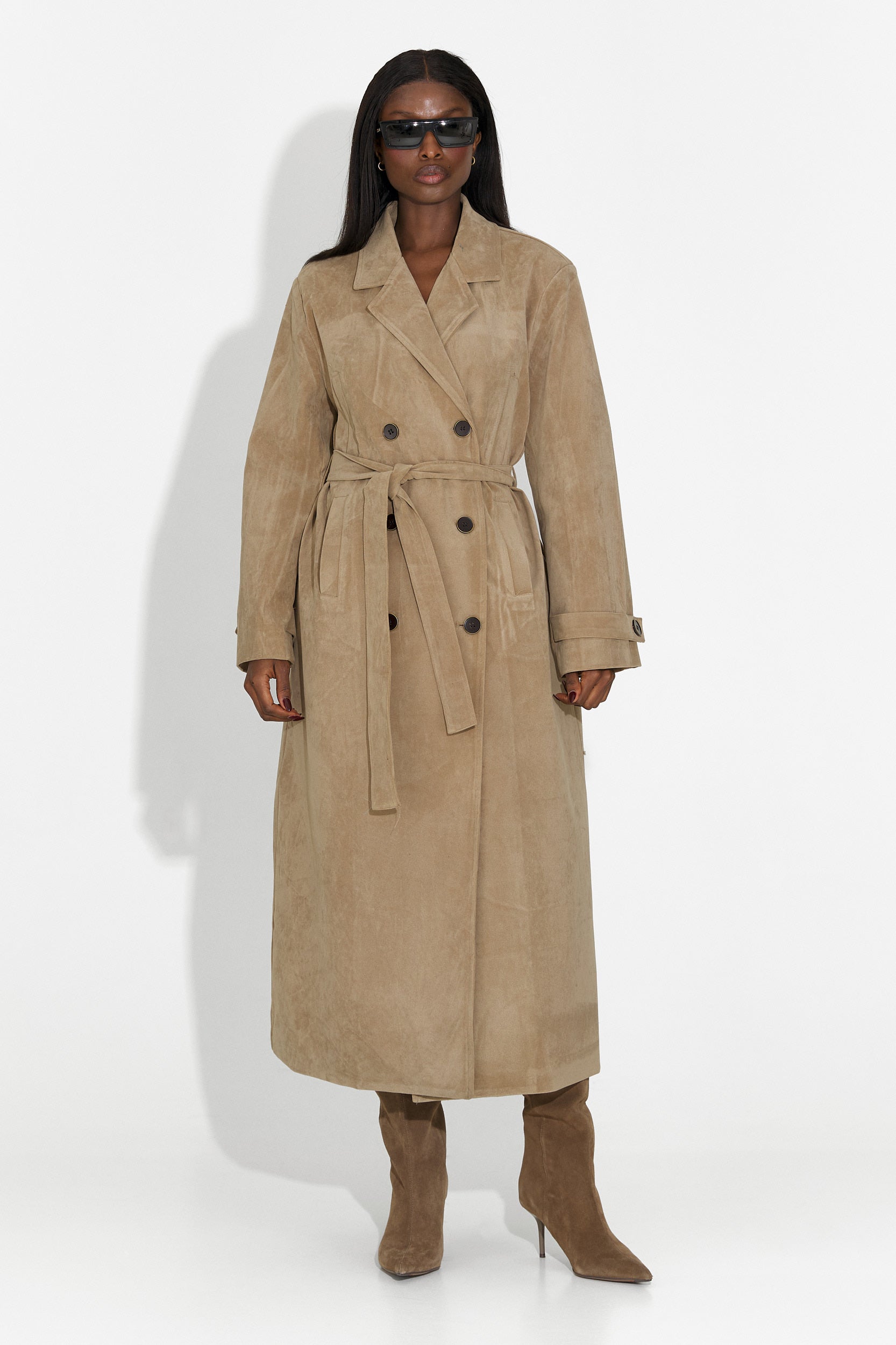 Елегантно бежово дамско палто Seliora Bogas