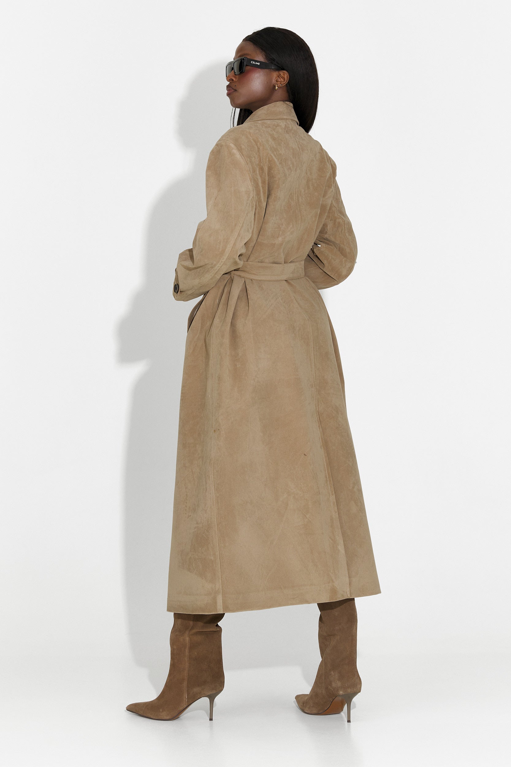 Елегантно бежово дамско палто Seliora Bogas