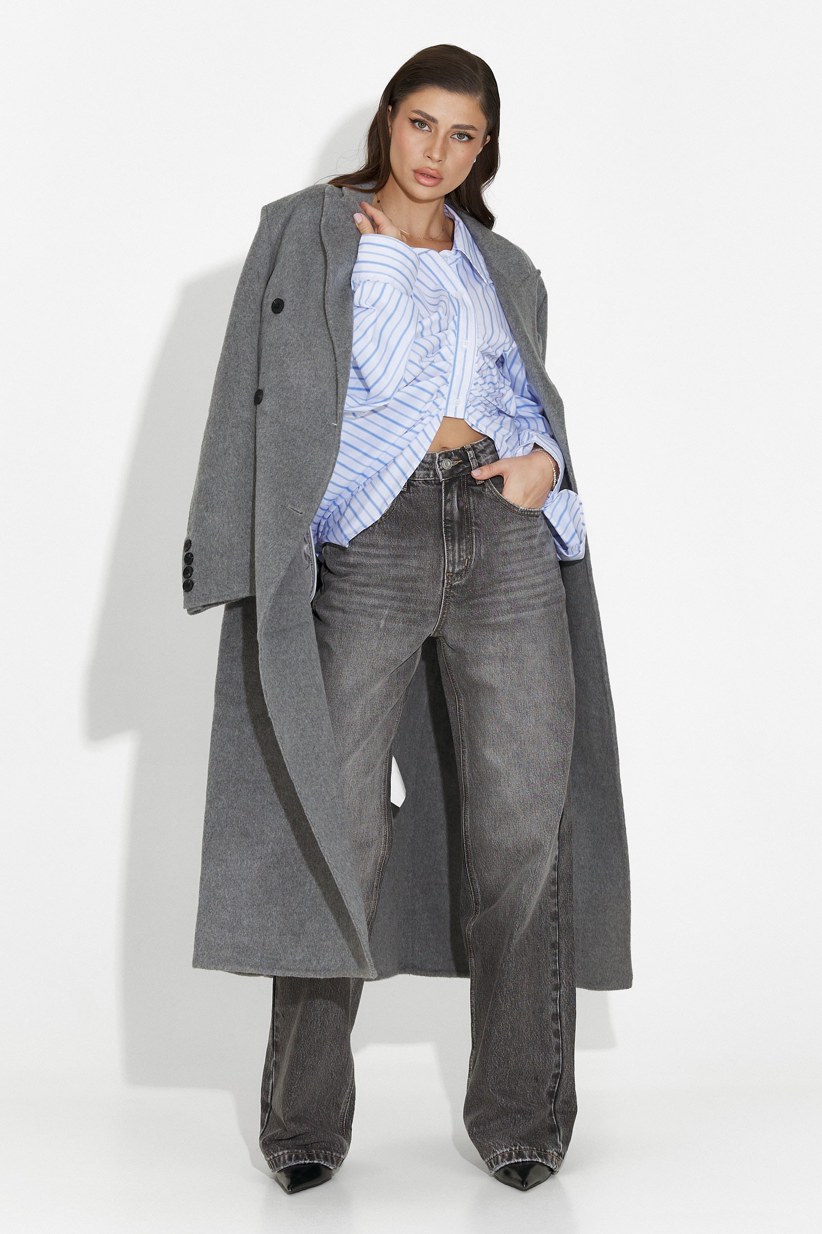 Дамска кежуал риза в бяло Voncile Bogas