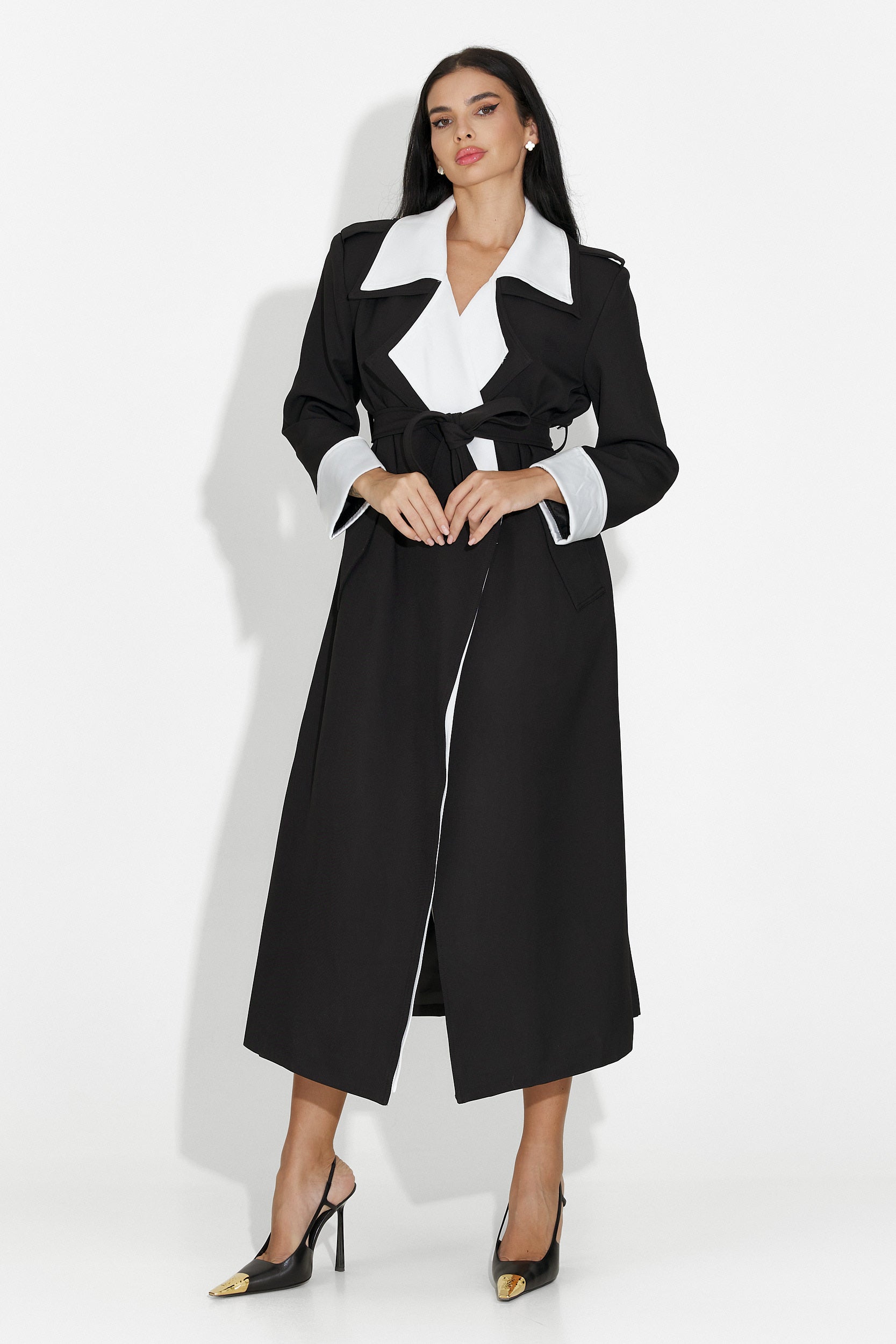 Елегантно дамско палто в черно Nalira Bogas