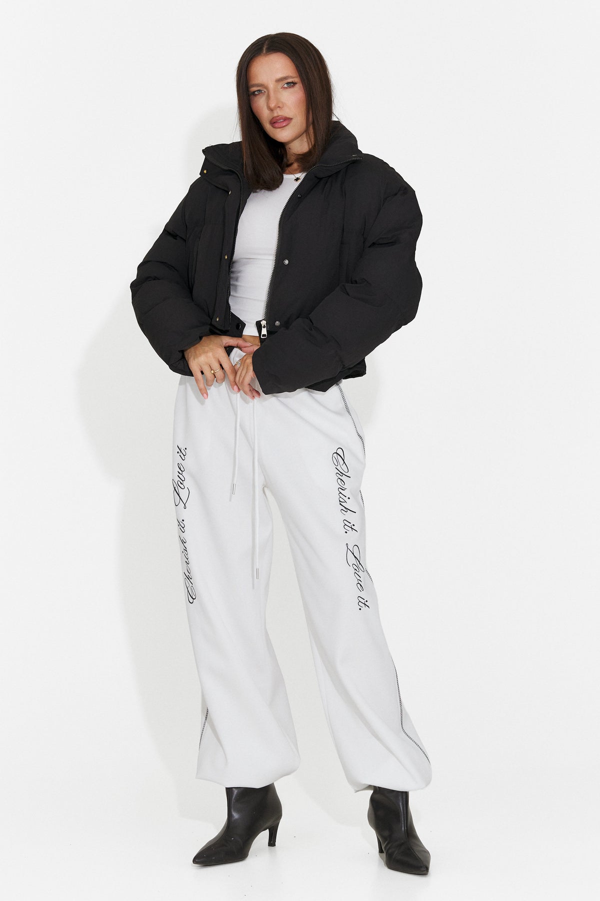 Pantaloni albi Losiaia Bogas