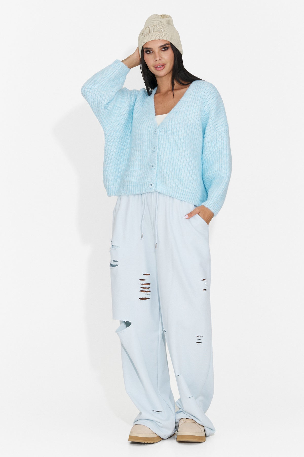 Pantaloni casual bleu Lulaoa Bogas