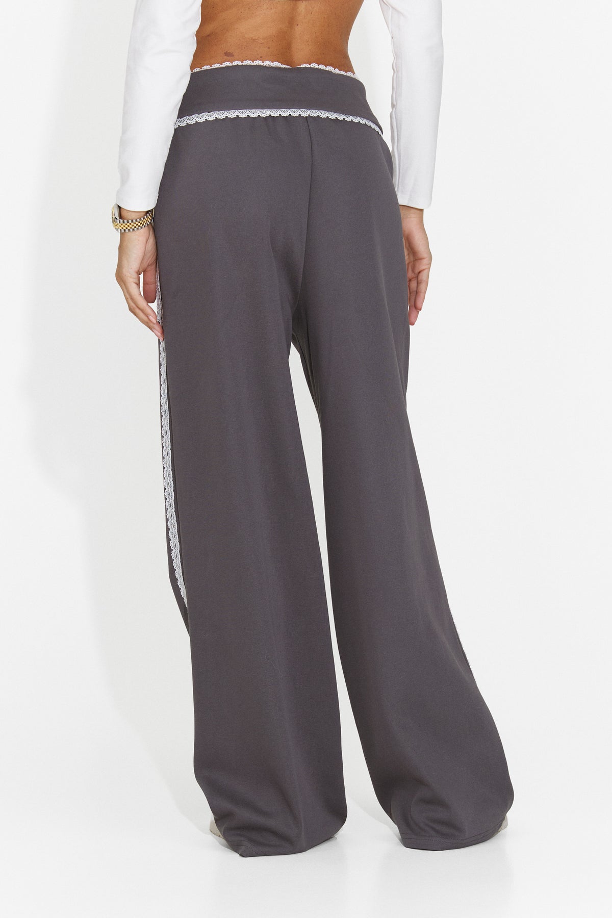 Pantaloni casual gri antracit Nulenoa Bogas