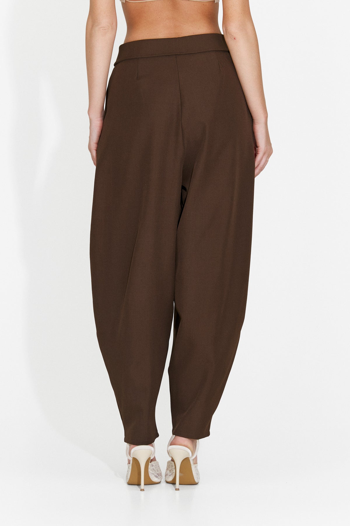 Pantaloni casual maro Scnoioria Bogas