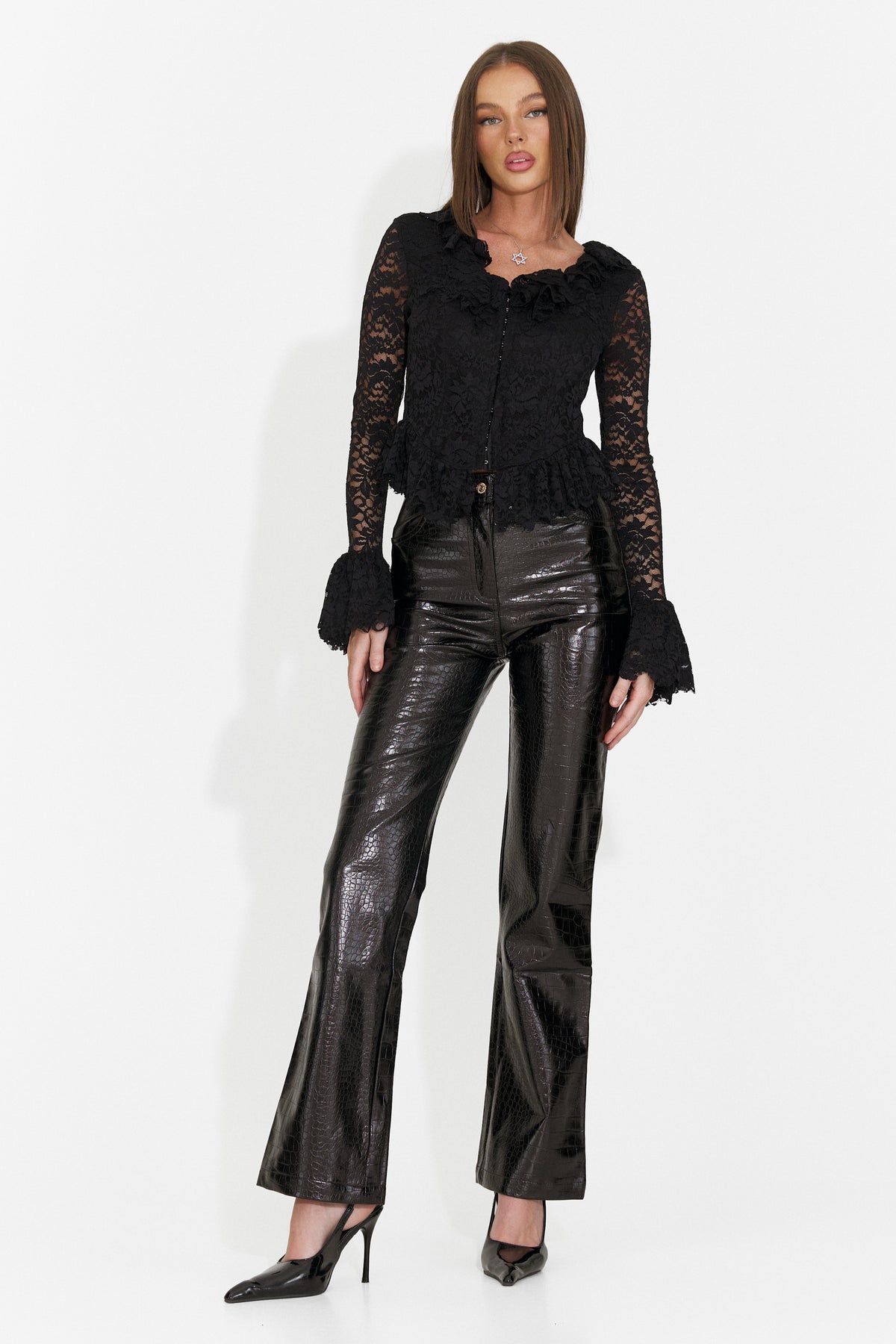 Pantaloni casual negri Crivsioria Bogas