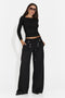 Pantaloni casual negri Valadzora Bogas