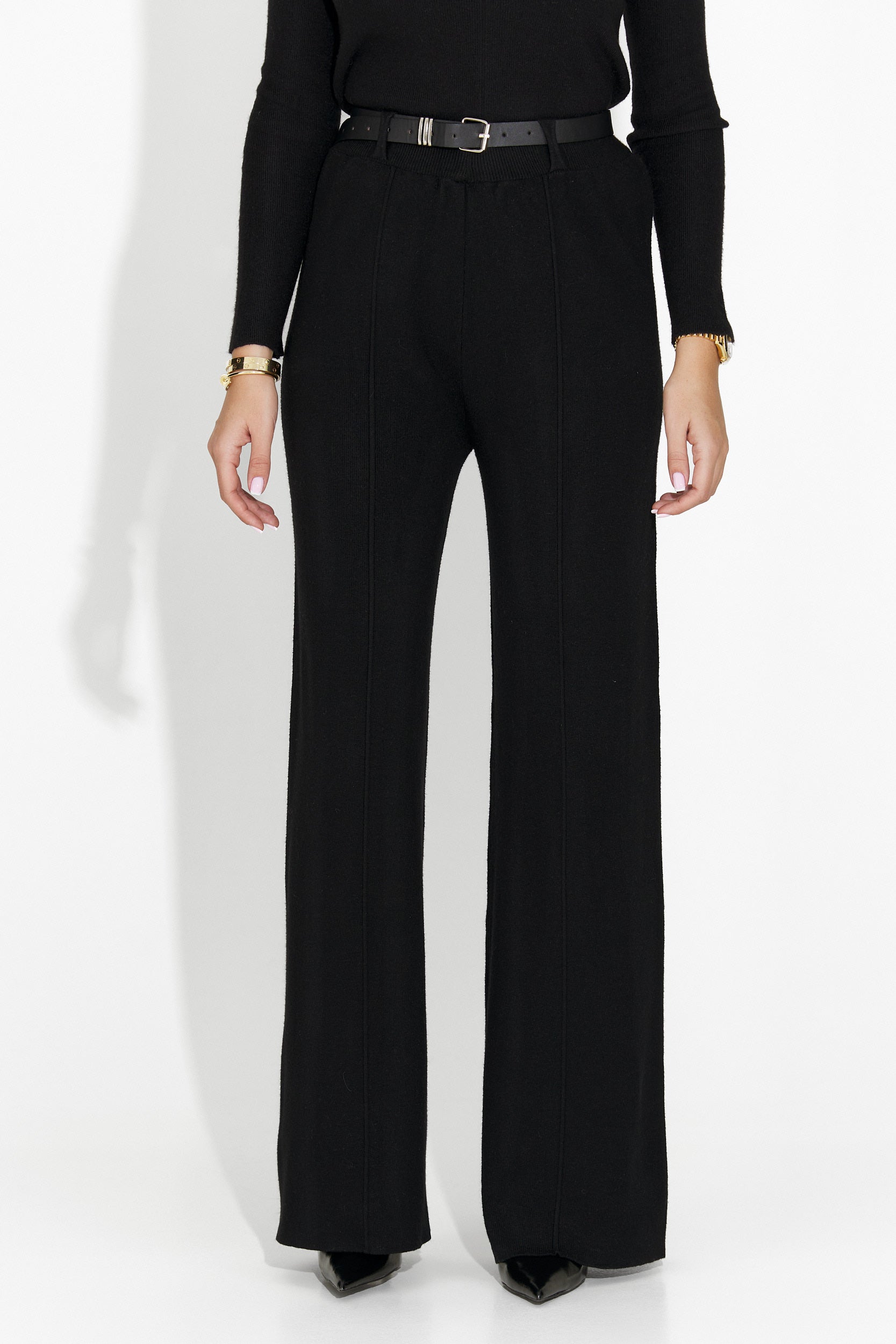 Черни дамски панталони за ежедневно облекло Pietrina Bogas