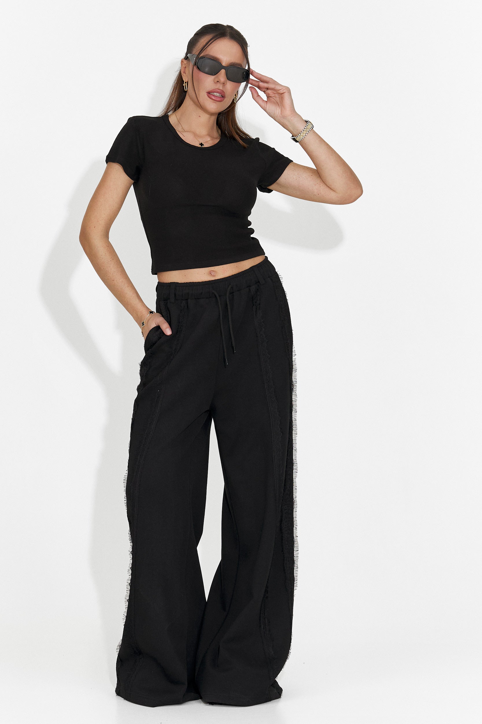 Дамски ежедневни черни панталони Zarania Bogas