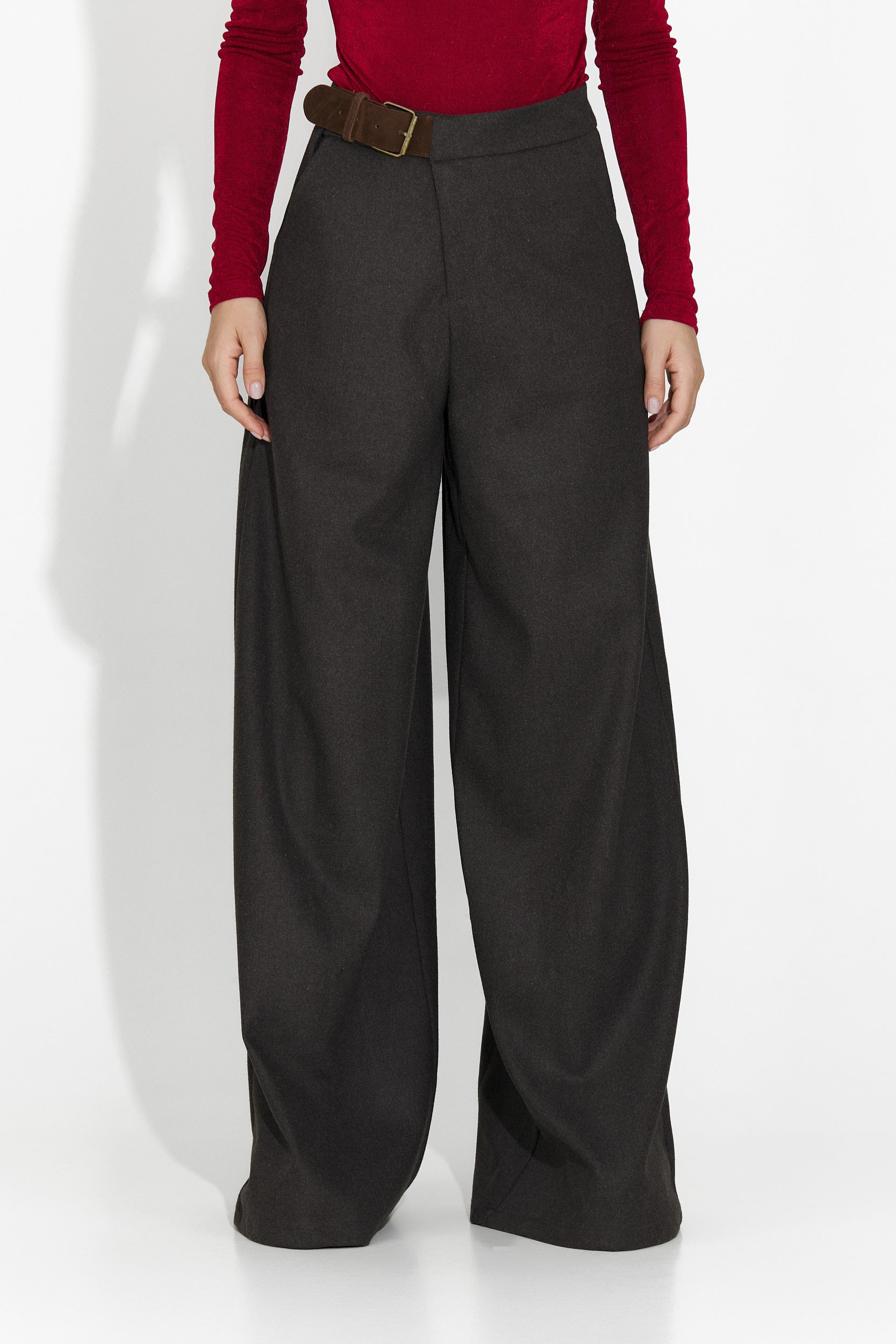 Елегантни сиви дамски панталони Velira Bogas