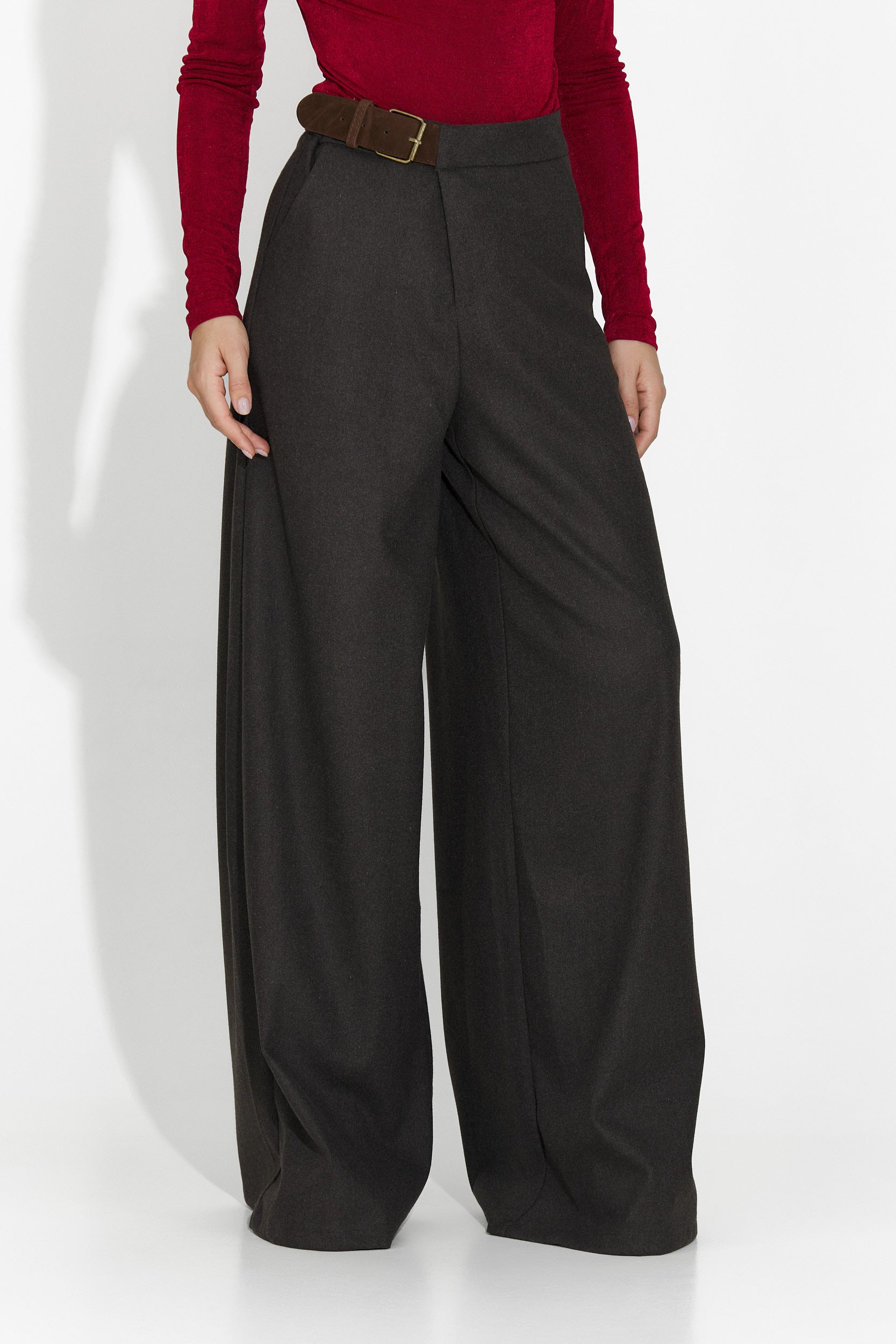 Елегантни сиви дамски панталони Velira Bogas