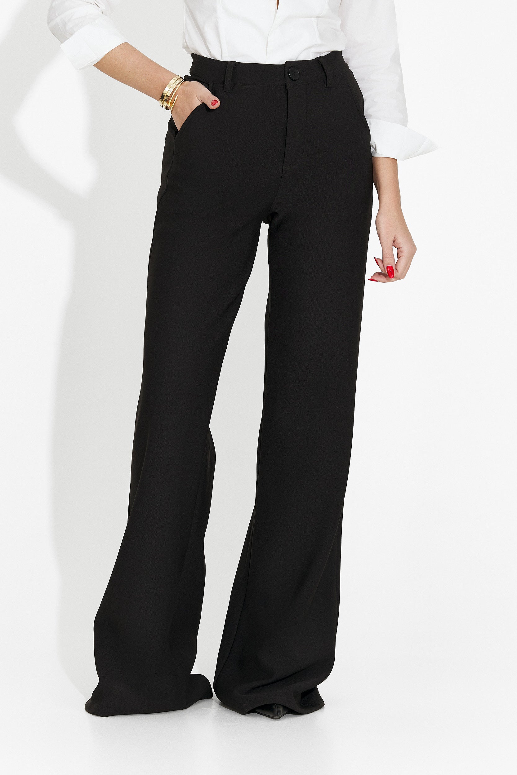 Елегантен дамски черен панталон Vinuele Bogas