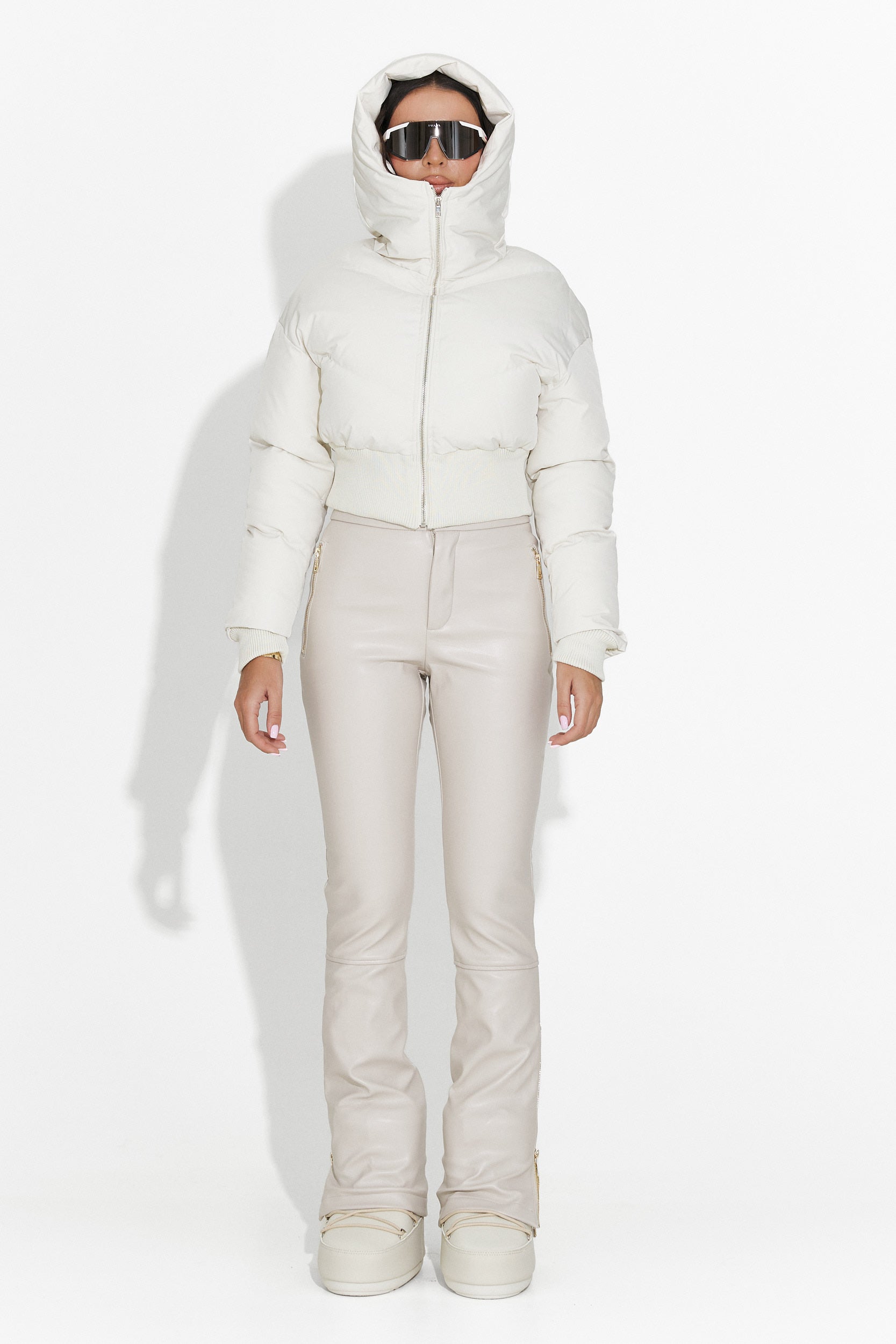 Панталони Leather Ski бежов Cosira Bogas