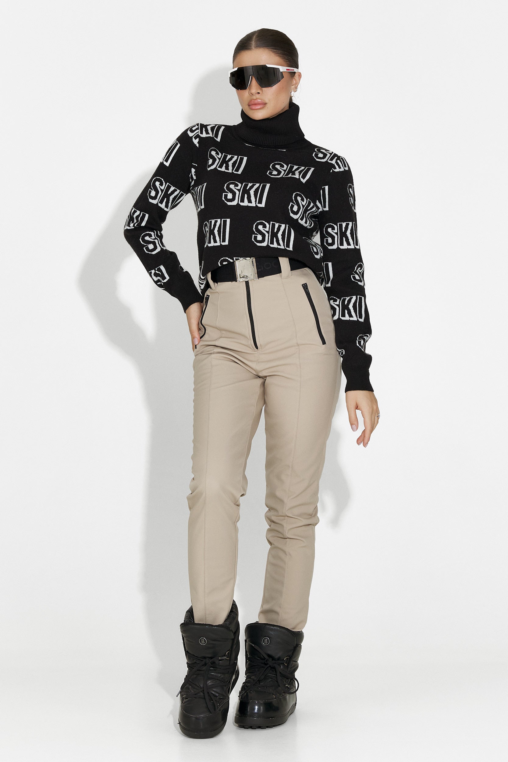 Дамски ски панталони в бежово от Daviria Bogas