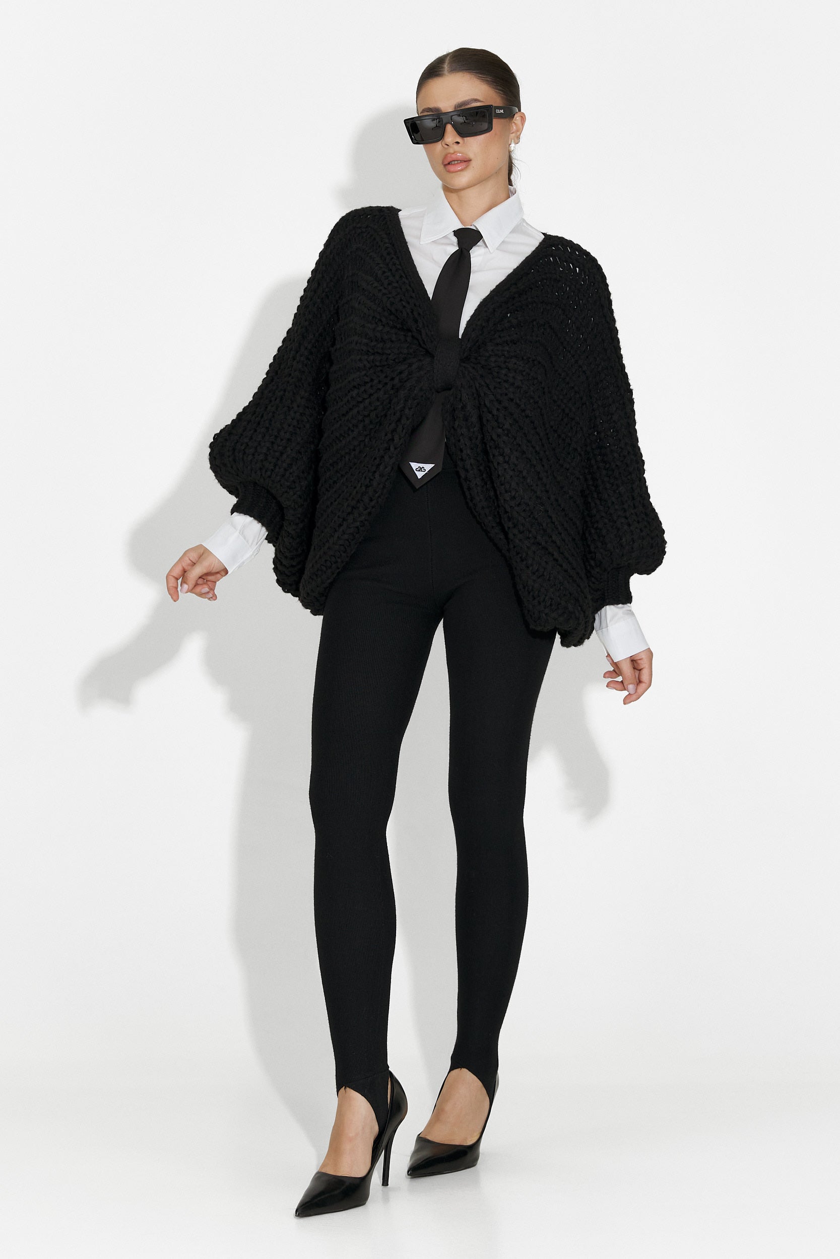 Дамски ежедневен пуловер в черно Raviana Bogas