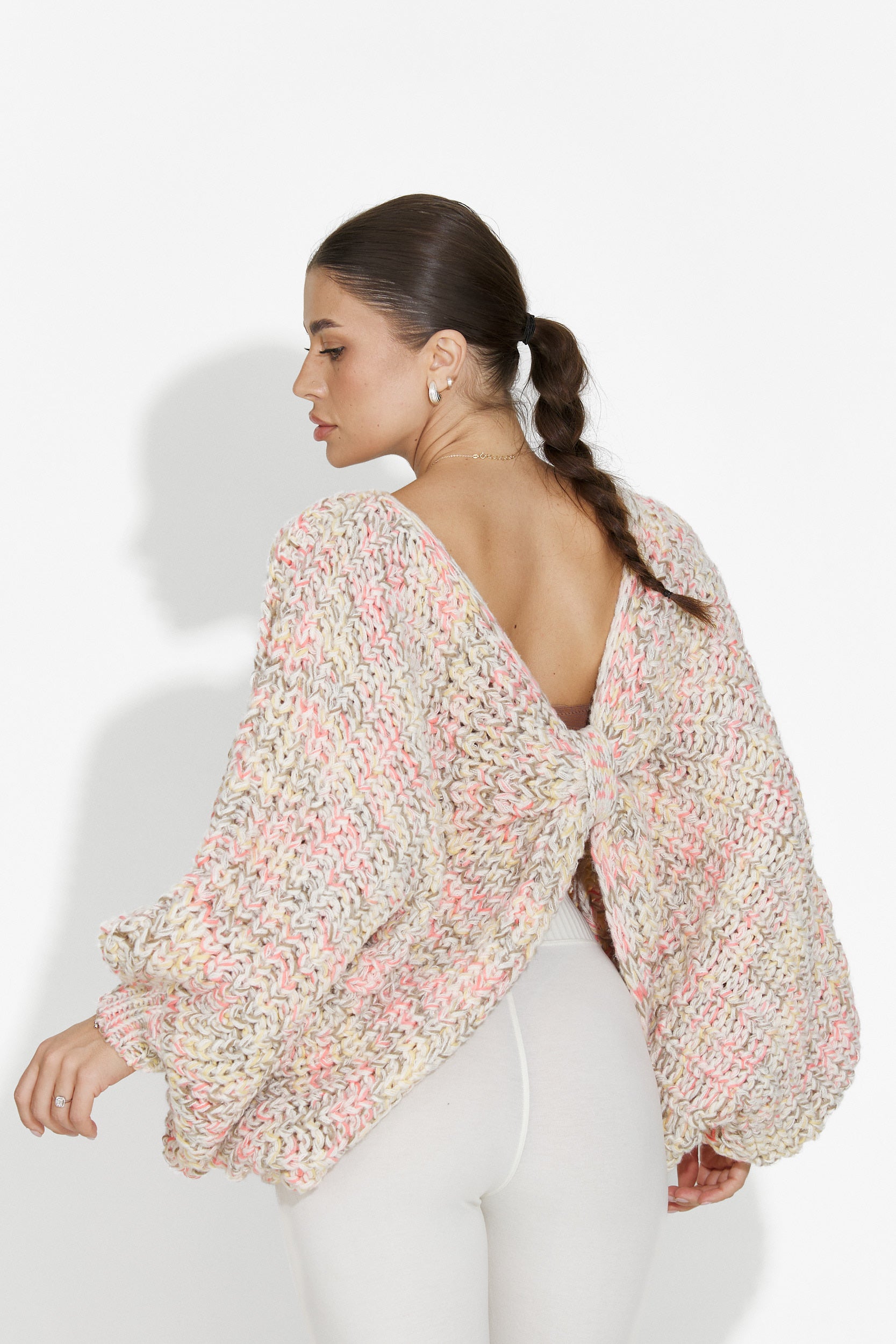 Дамски розов пуловер за ежедневно облекло Miralis Bogas