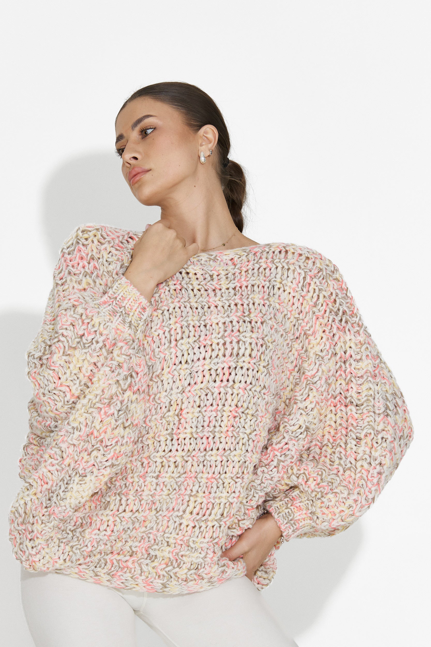 Дамски розов пуловер за ежедневно облекло Miralis Bogas