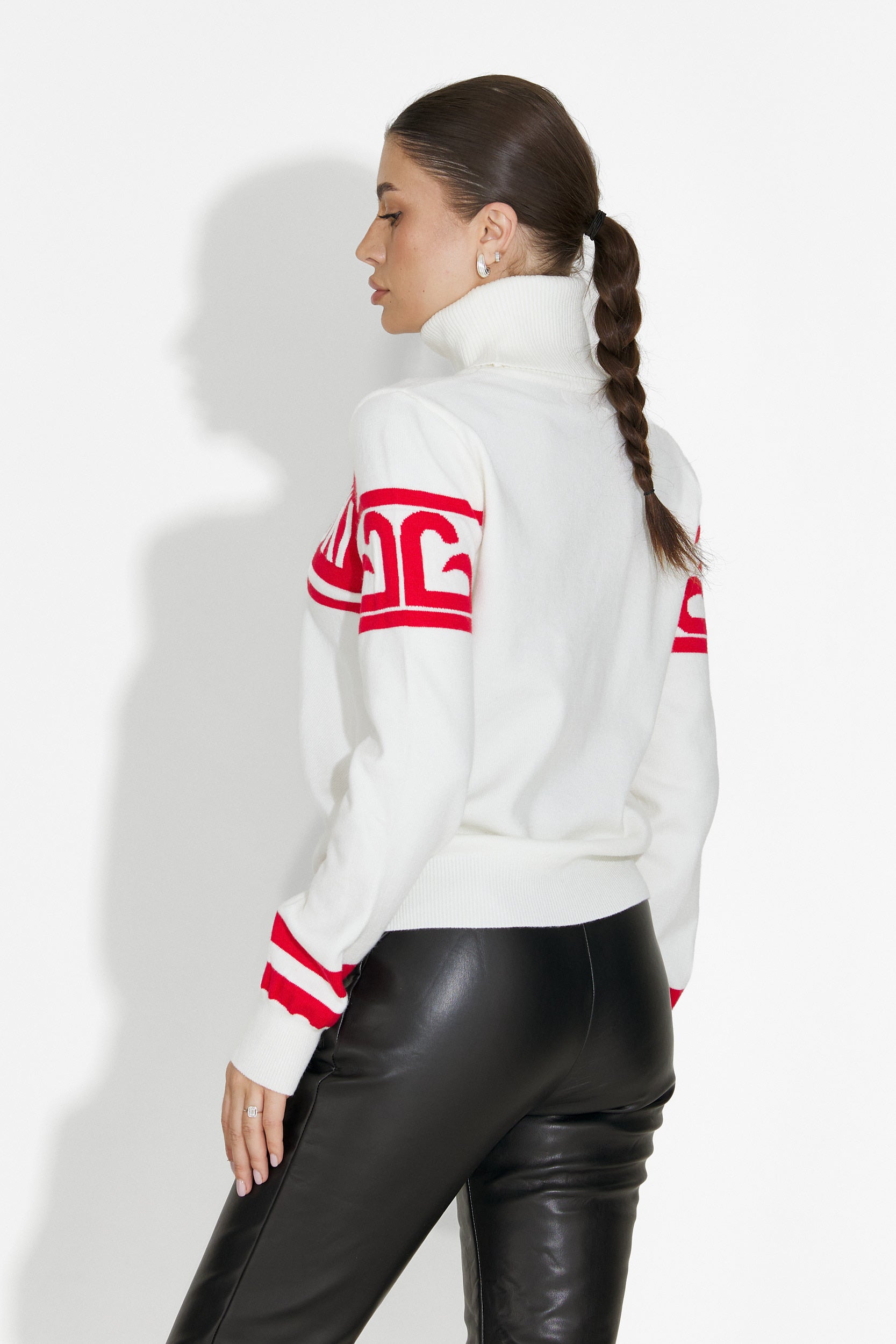 Дамски бял ски пуловер Zaleris Bogas