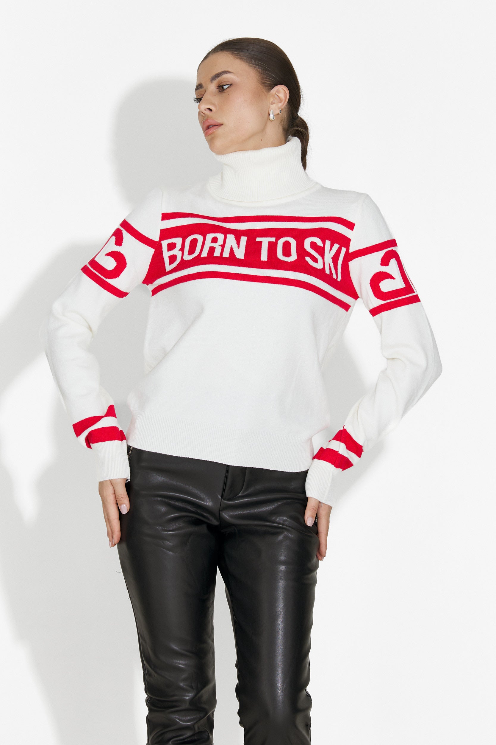 Дамски бял ски пуловер Zaleris Bogas