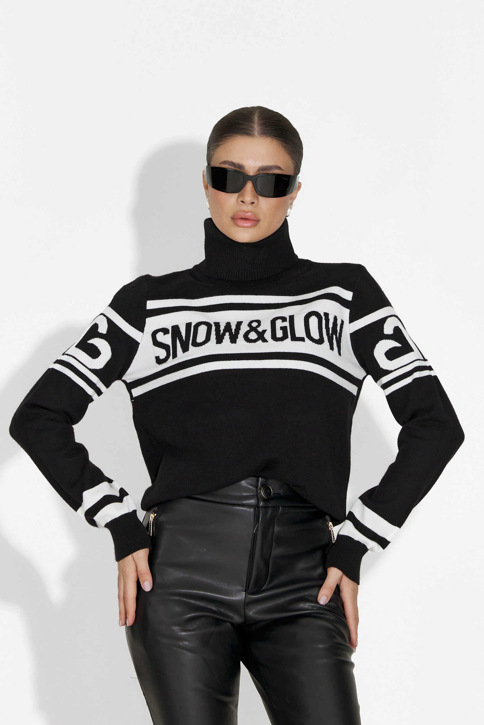 Черен дамски ски пуловер Clyra Bogas