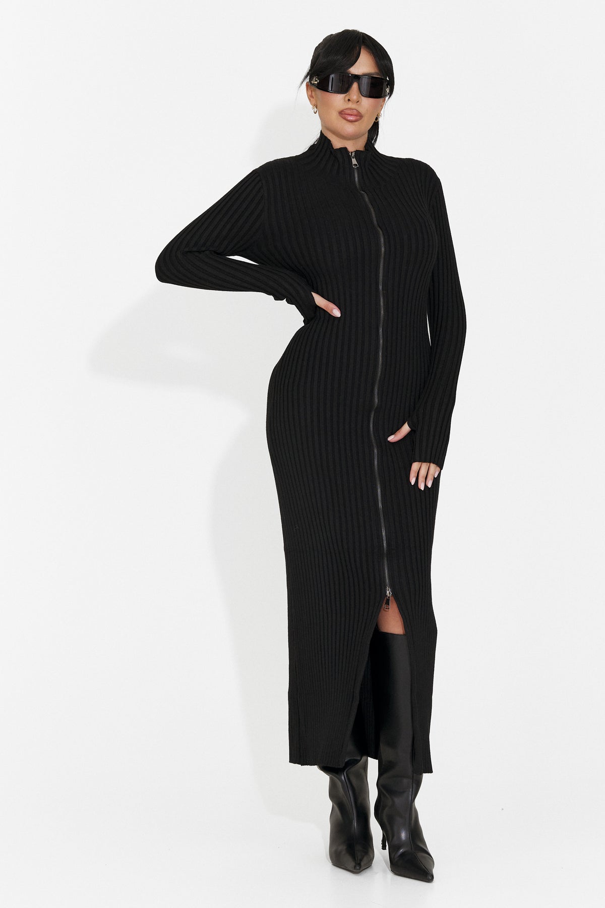 Rochie casual neagra Trineya Bogas