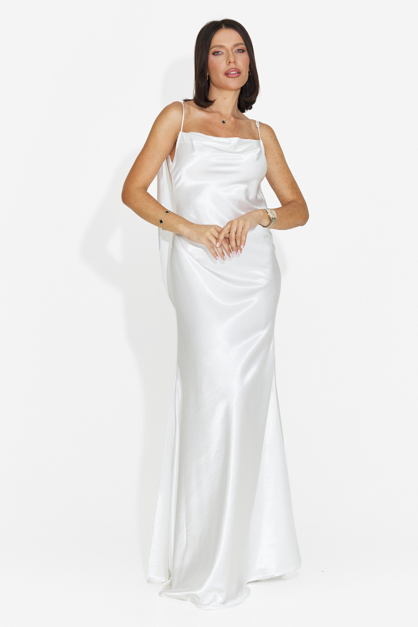 Rochie dama lunga alba Inventy Bogas