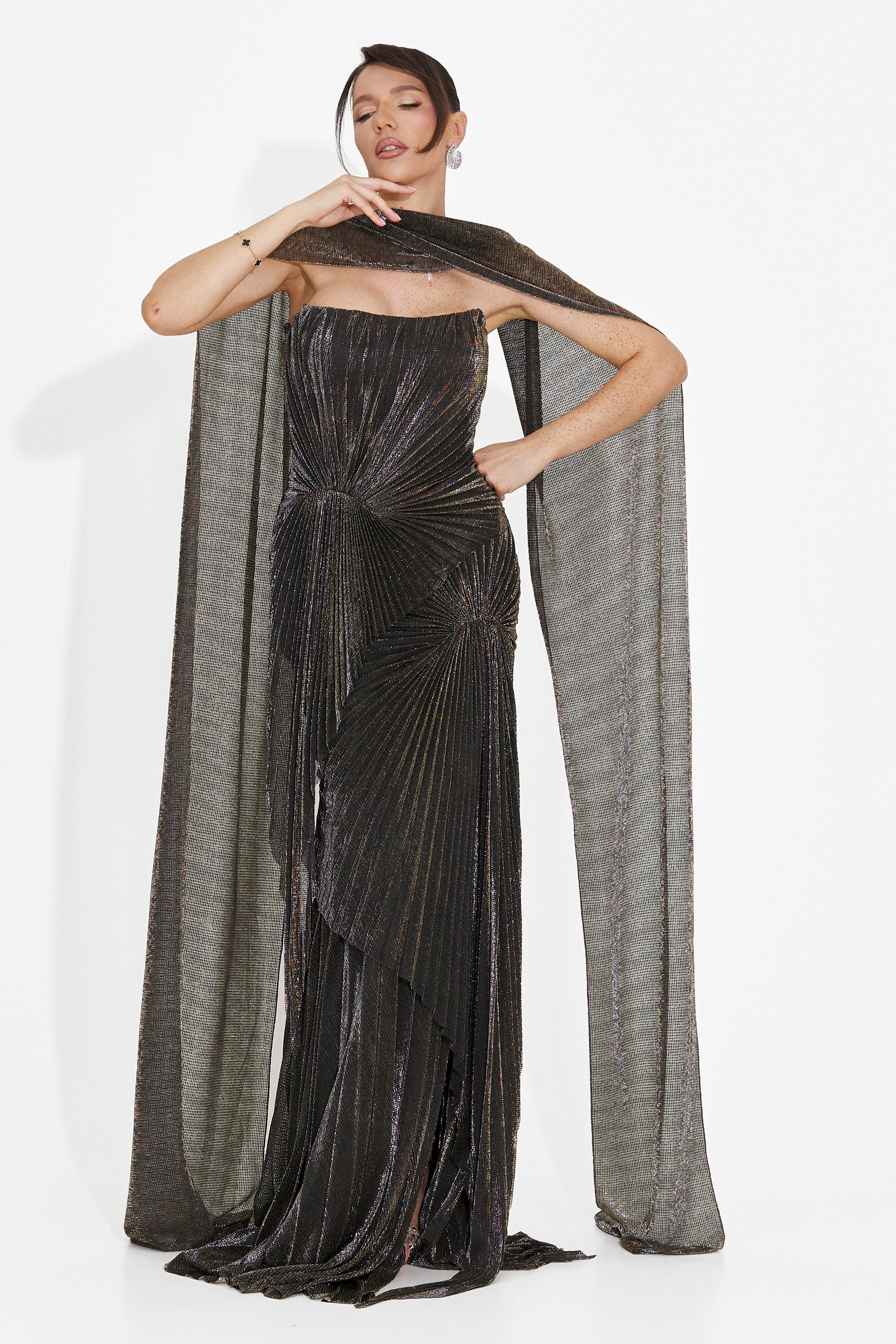 Rochie dama lunga aurie Veriona Bogas