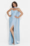 Дълга синя дамска рокля на Грета Богас