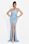 Rochie dama lunga bleu Mendosa Bogas