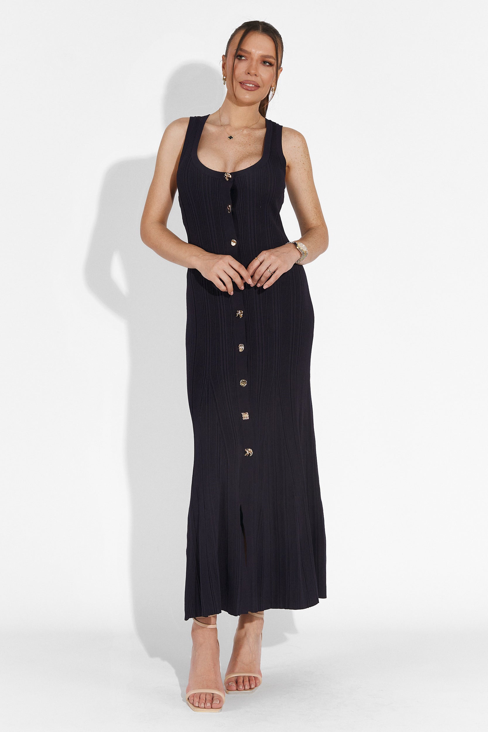 Rochie dama lunga bleumarin Selsia Bogas