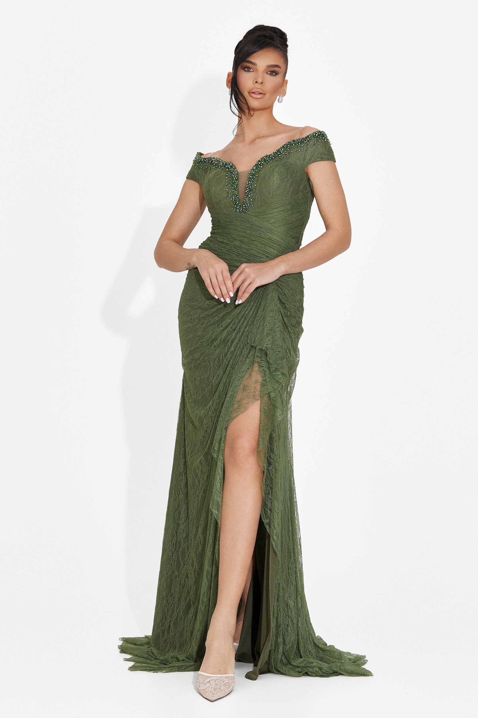 Rochie dama lunga kaki Sidomia Bogas