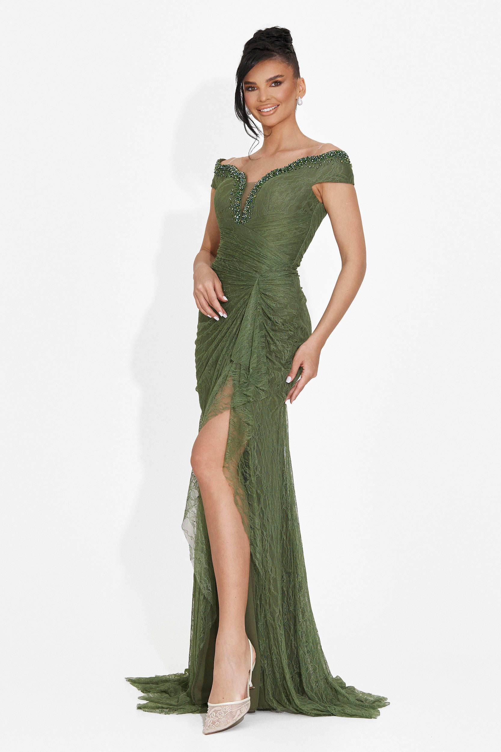 Rochie dama lunga kaki Sidomia Bogas