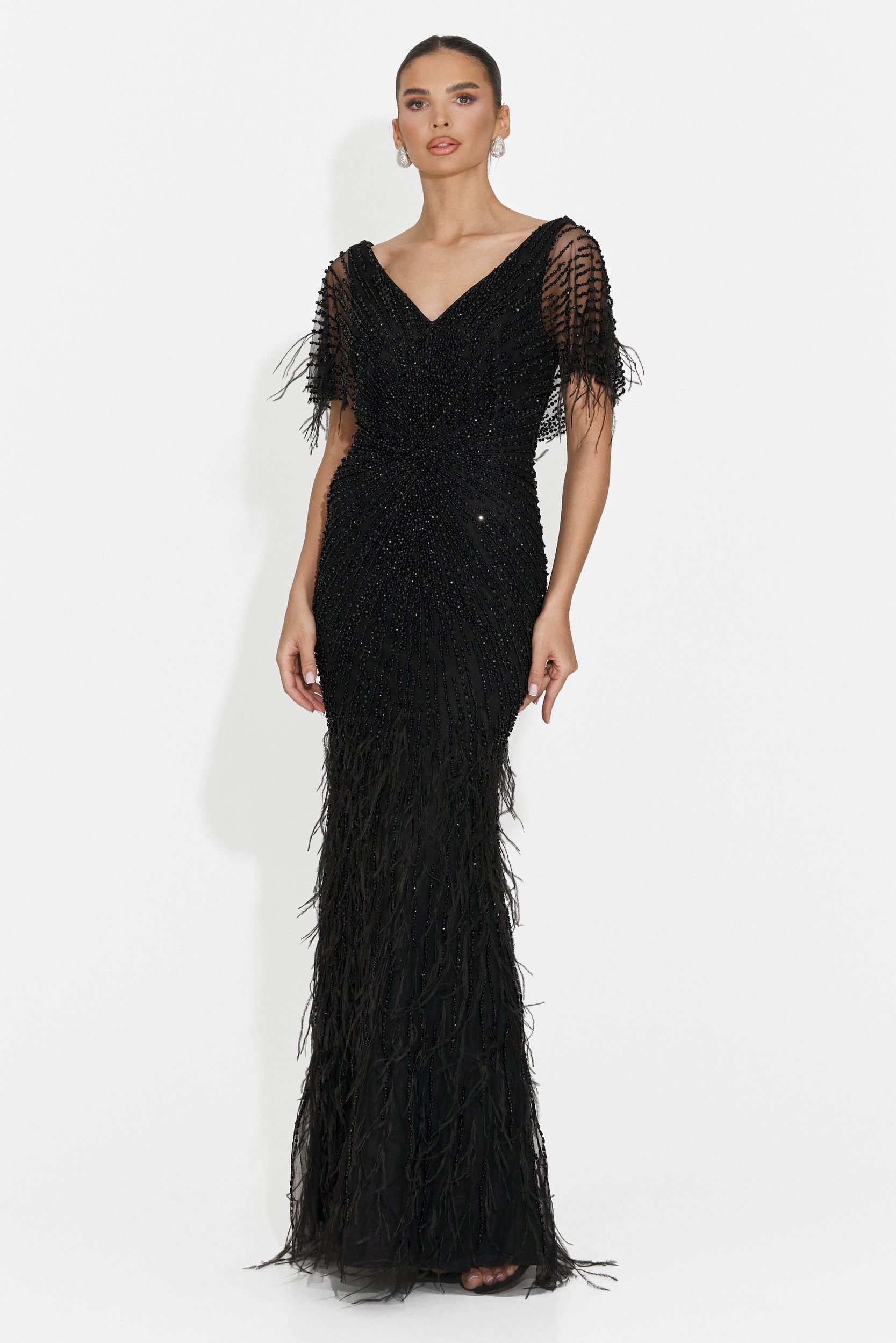 Rochie dama lunga neagra Elke Bogas