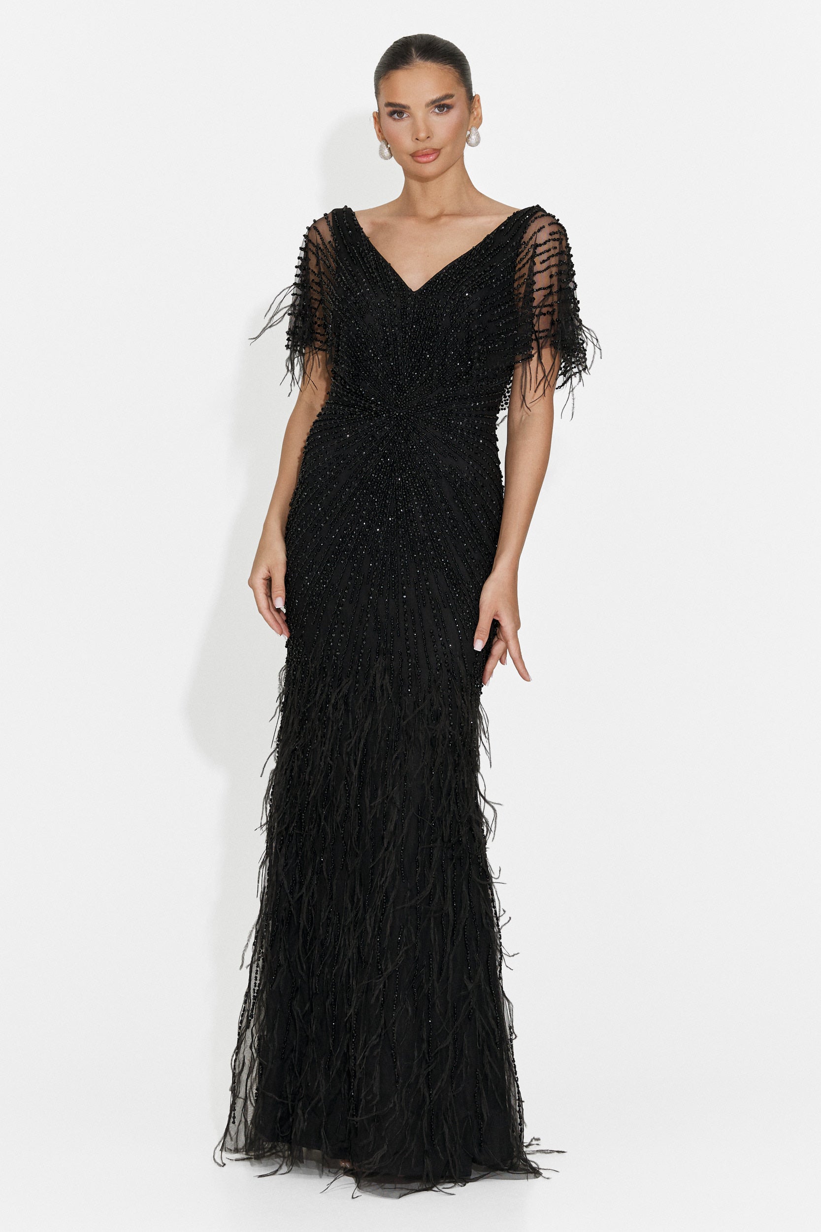 Rochie dama lunga neagra Elke Bogas