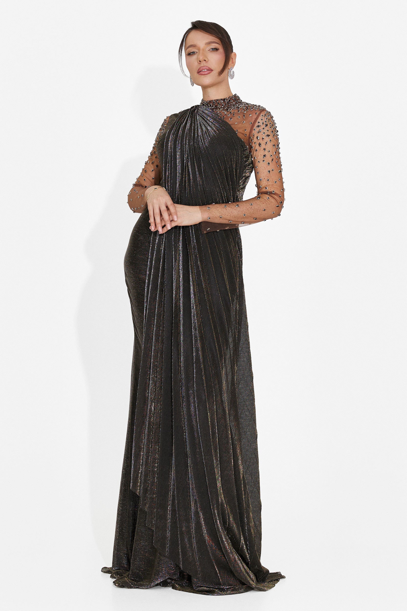 Rochie dama lunga neagra Ysaia Bogas