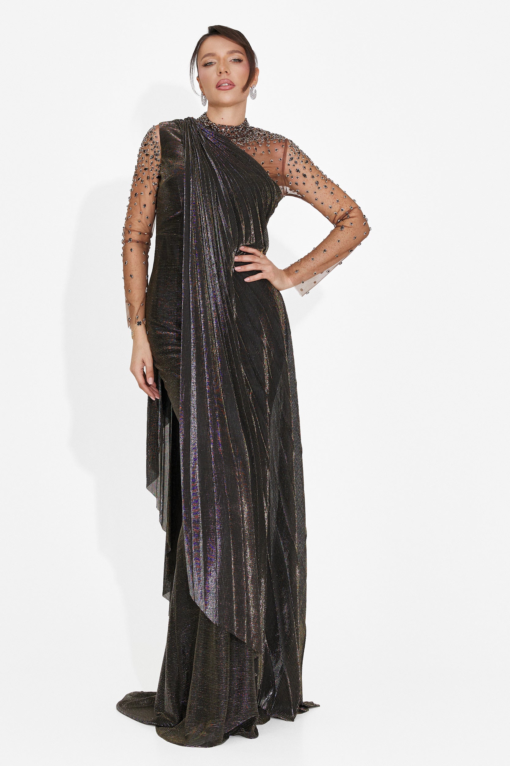 Rochie dama lunga neagra Ysaia Bogas