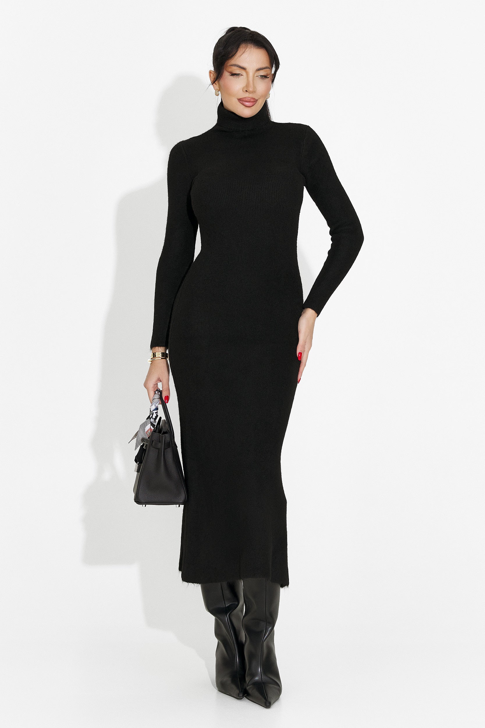 Черна дамска миди рокля Patrisia Bogas