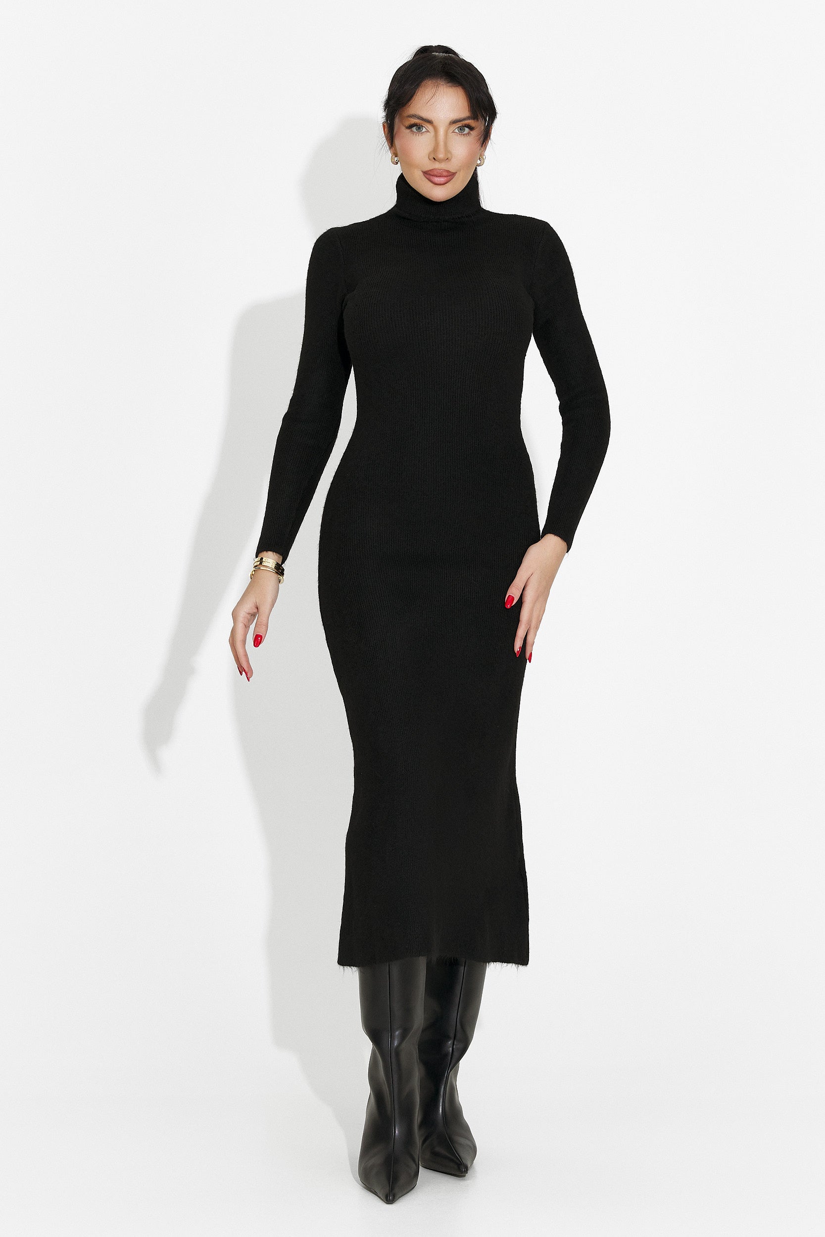 Черна дамска миди рокля Patrisia Bogas