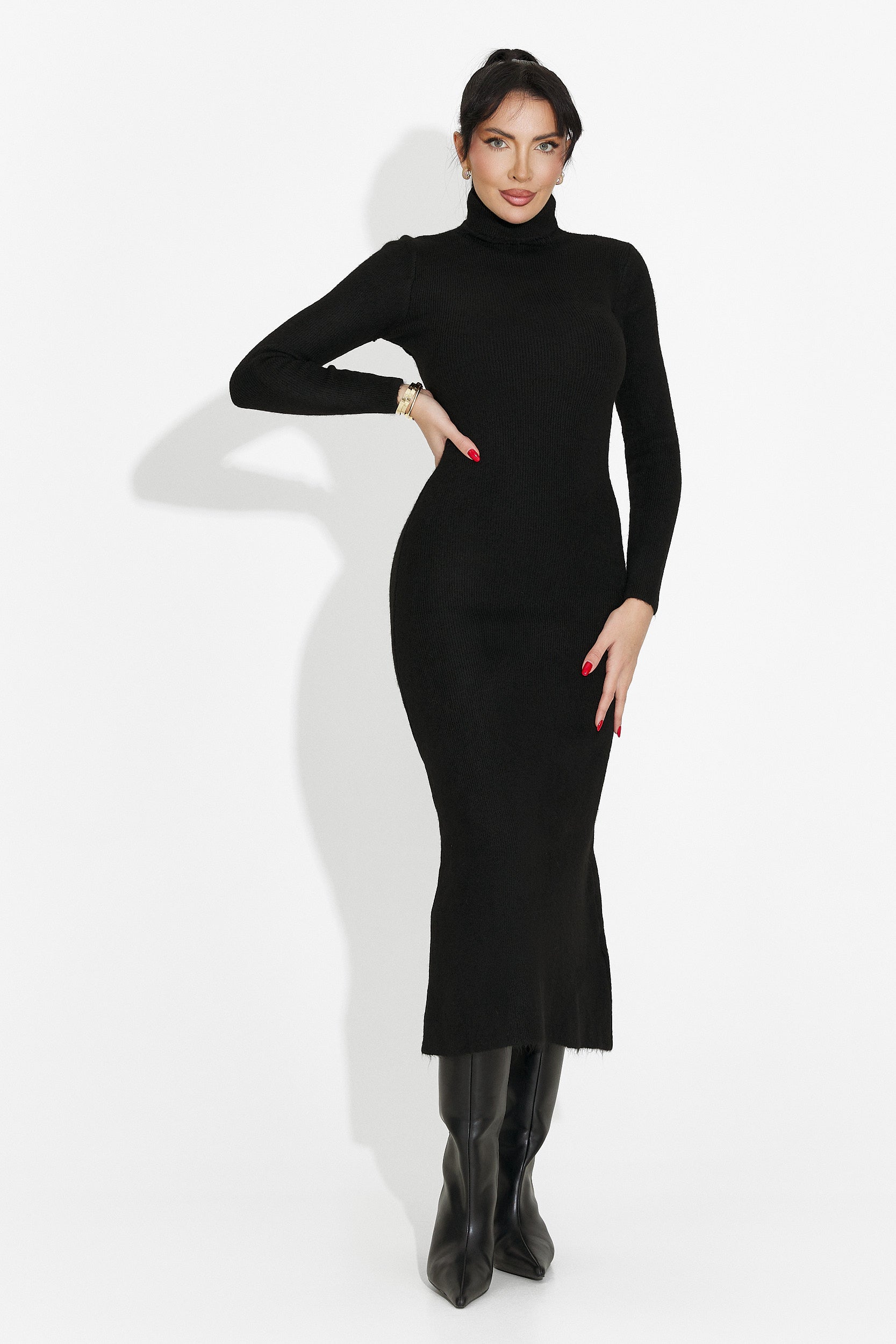 Черна дамска миди рокля Patrisia Bogas