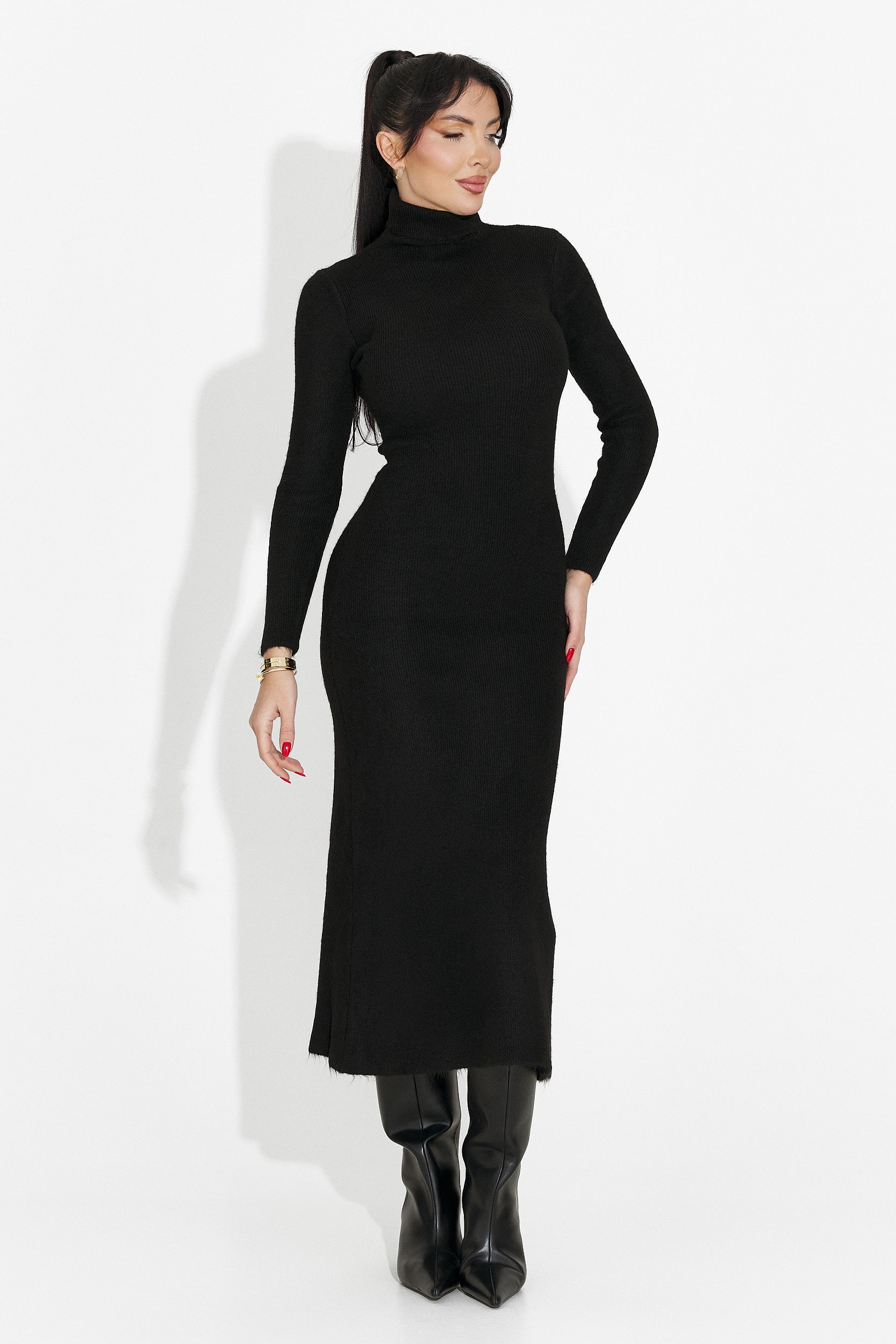 Черна дамска миди рокля Patrisia Bogas