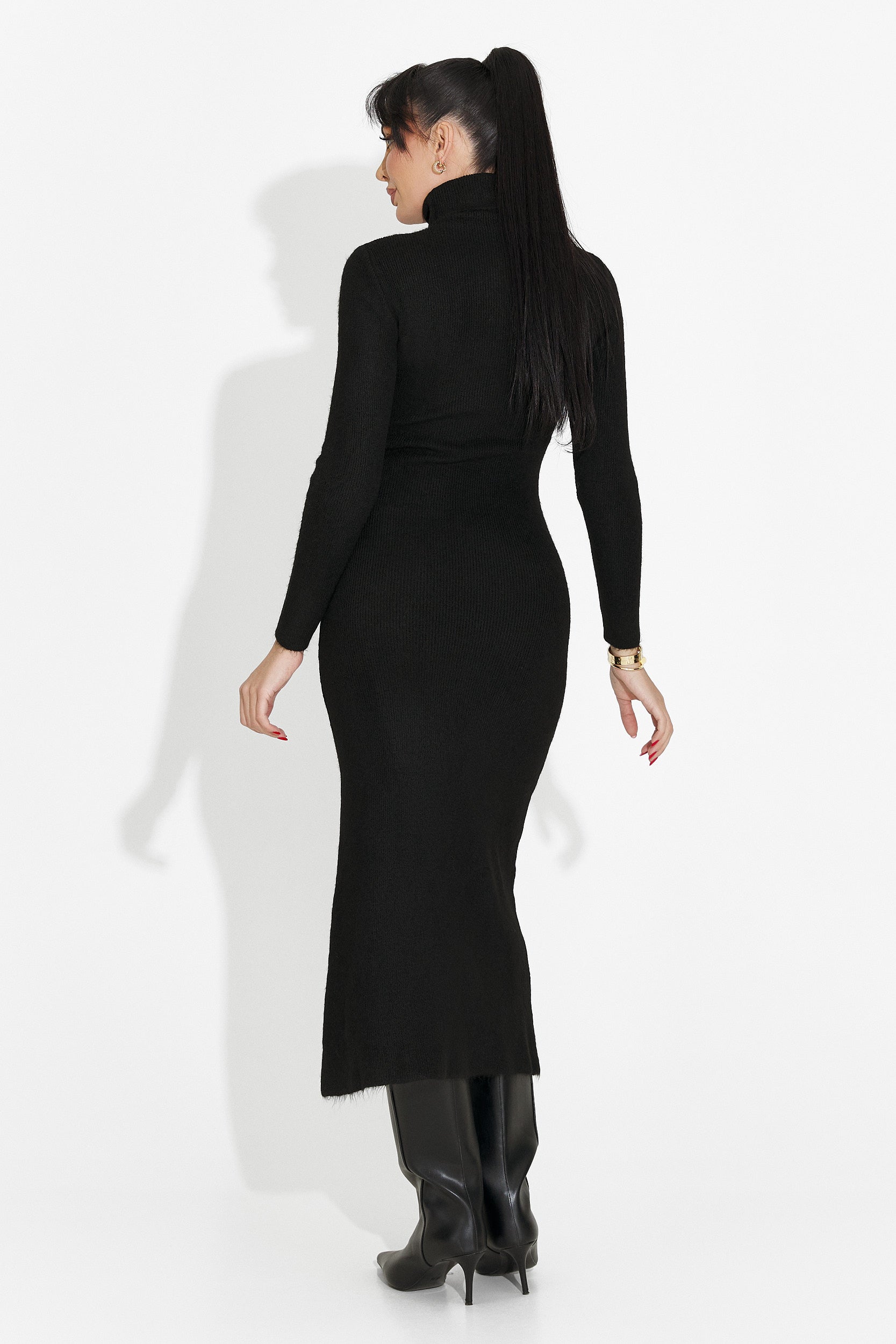 Черна дамска миди рокля Patrisia Bogas