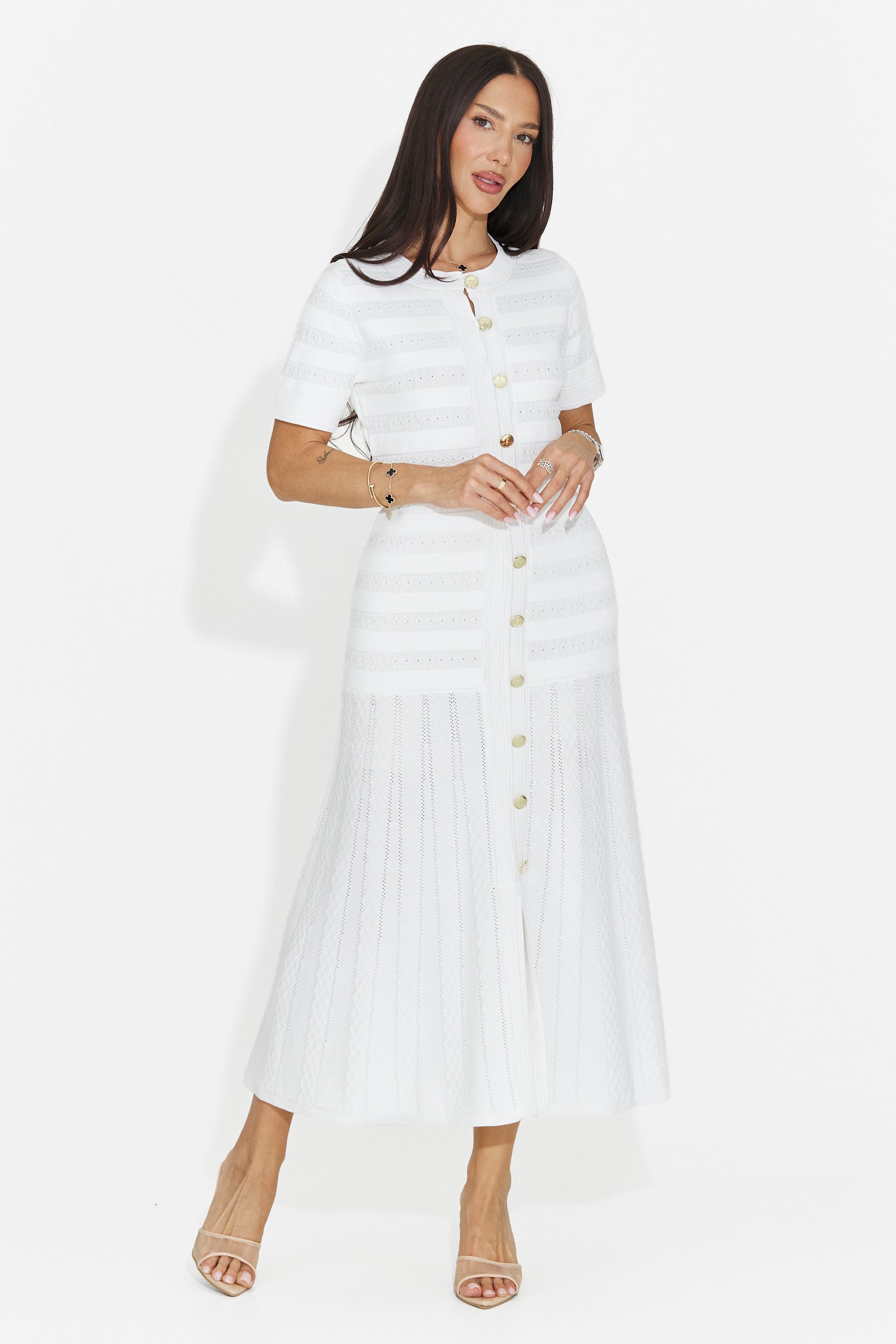 Rochie dama scurta alb Bikona Bogas