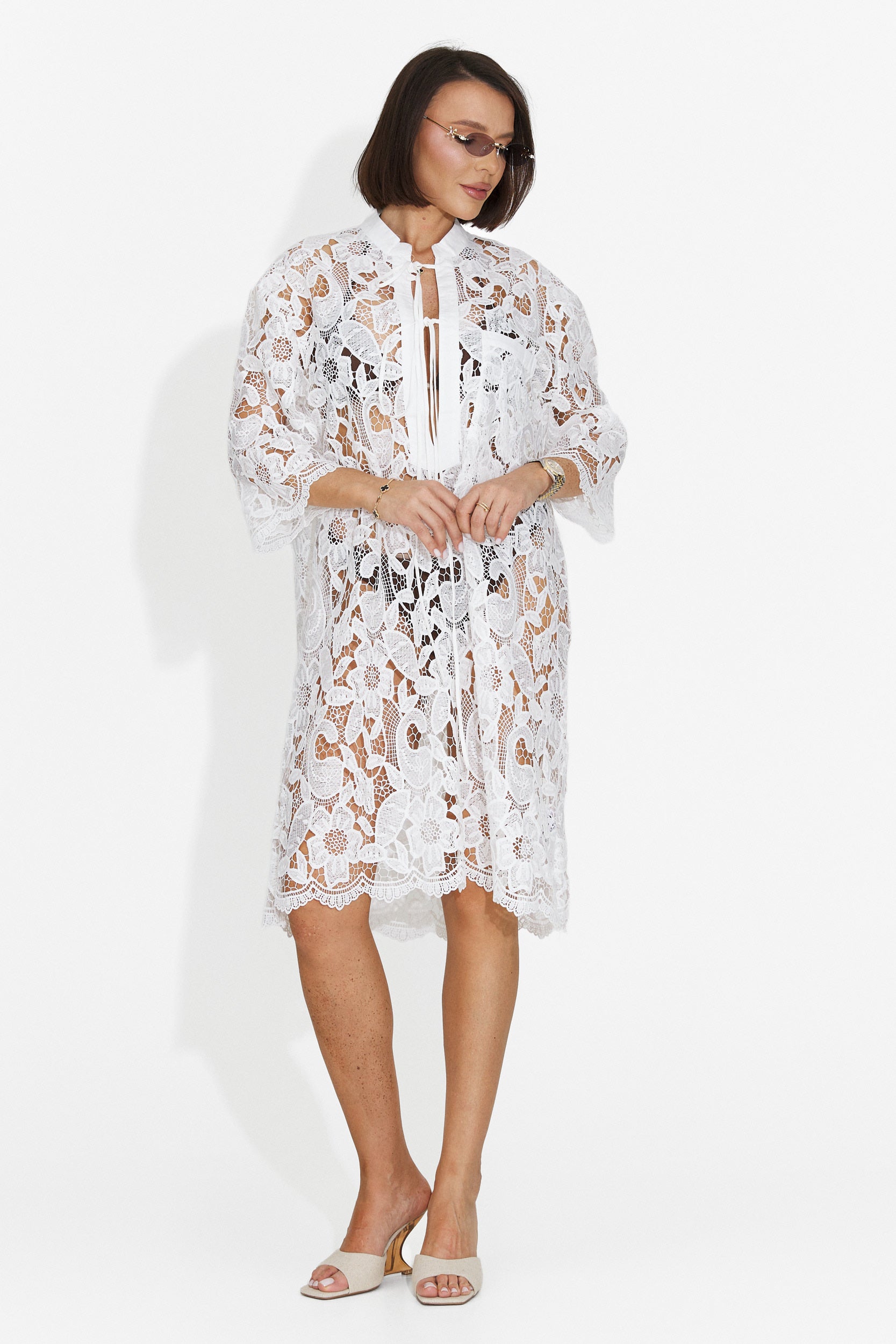 Rochie dama scurta alba Crina Bogas