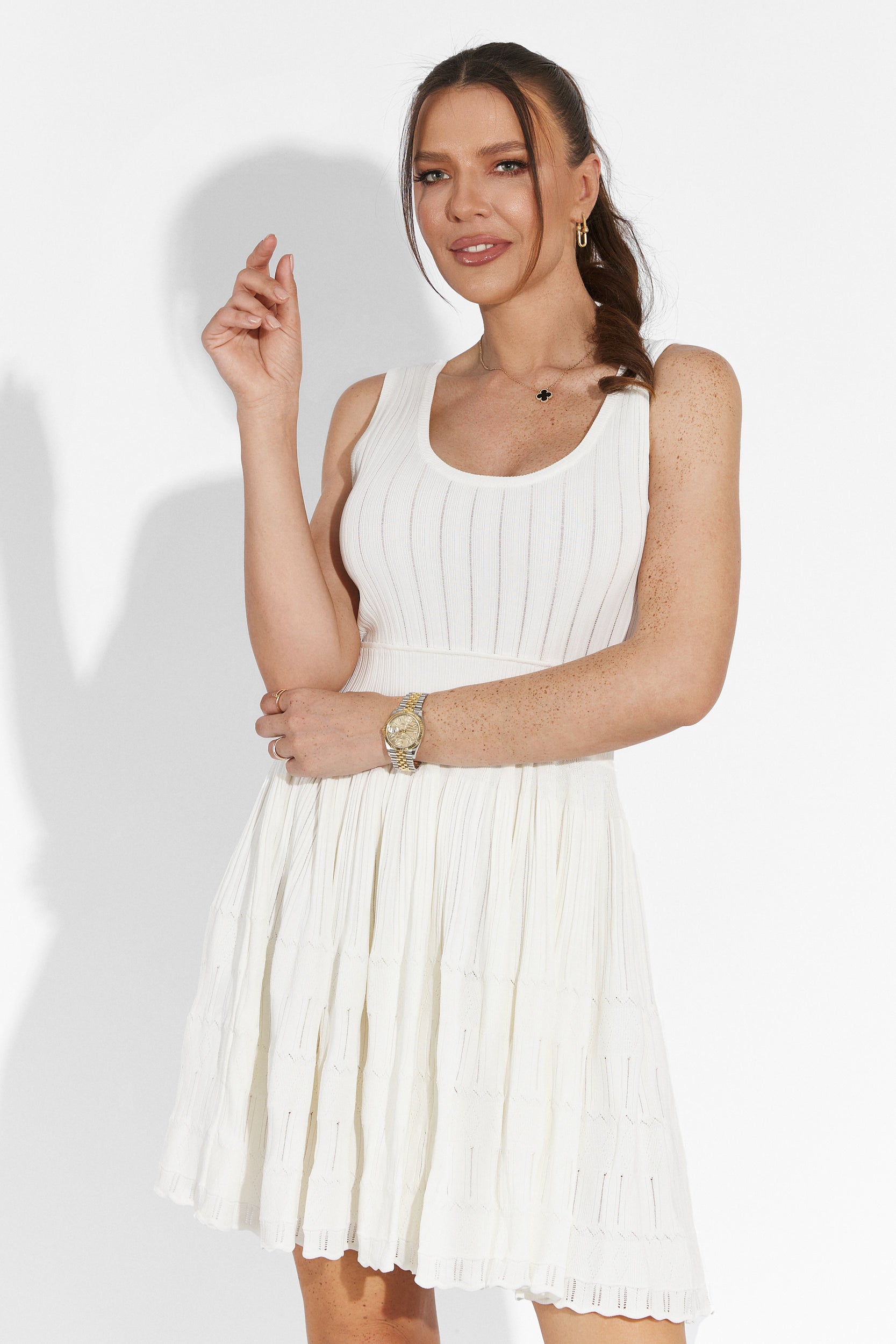 Rochie dama scurta alba Flimsy Bogas