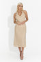 Rochie dama scurta bej Abras Bogas