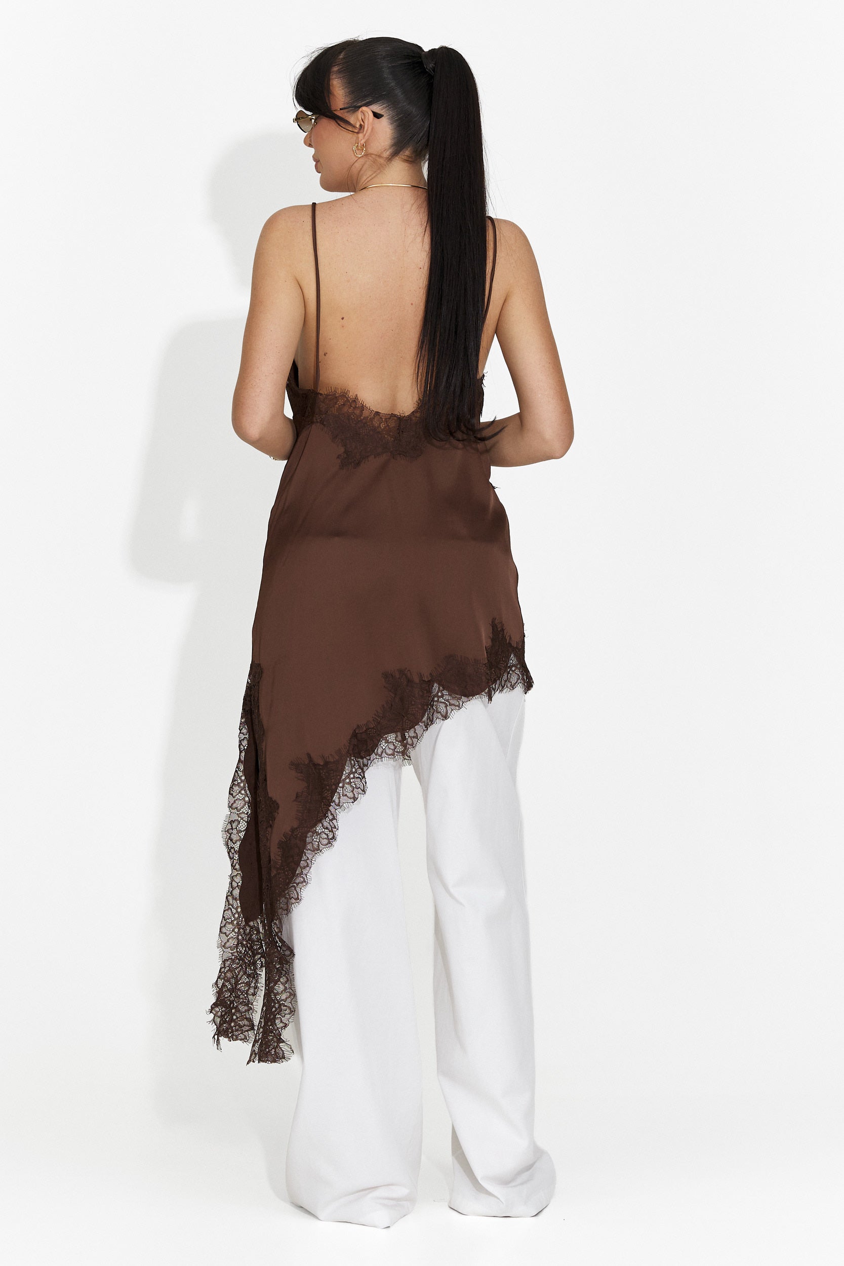 Къса дамска рокля кафява Francisca Bogas