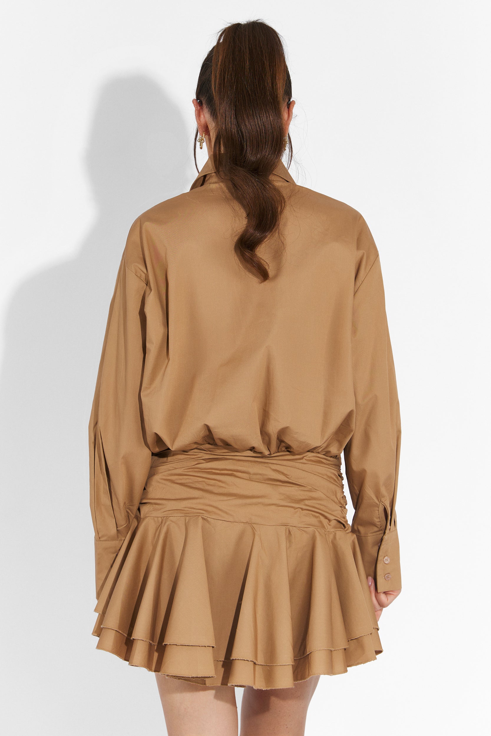 Rochie dama scurta maro Snify Bogas