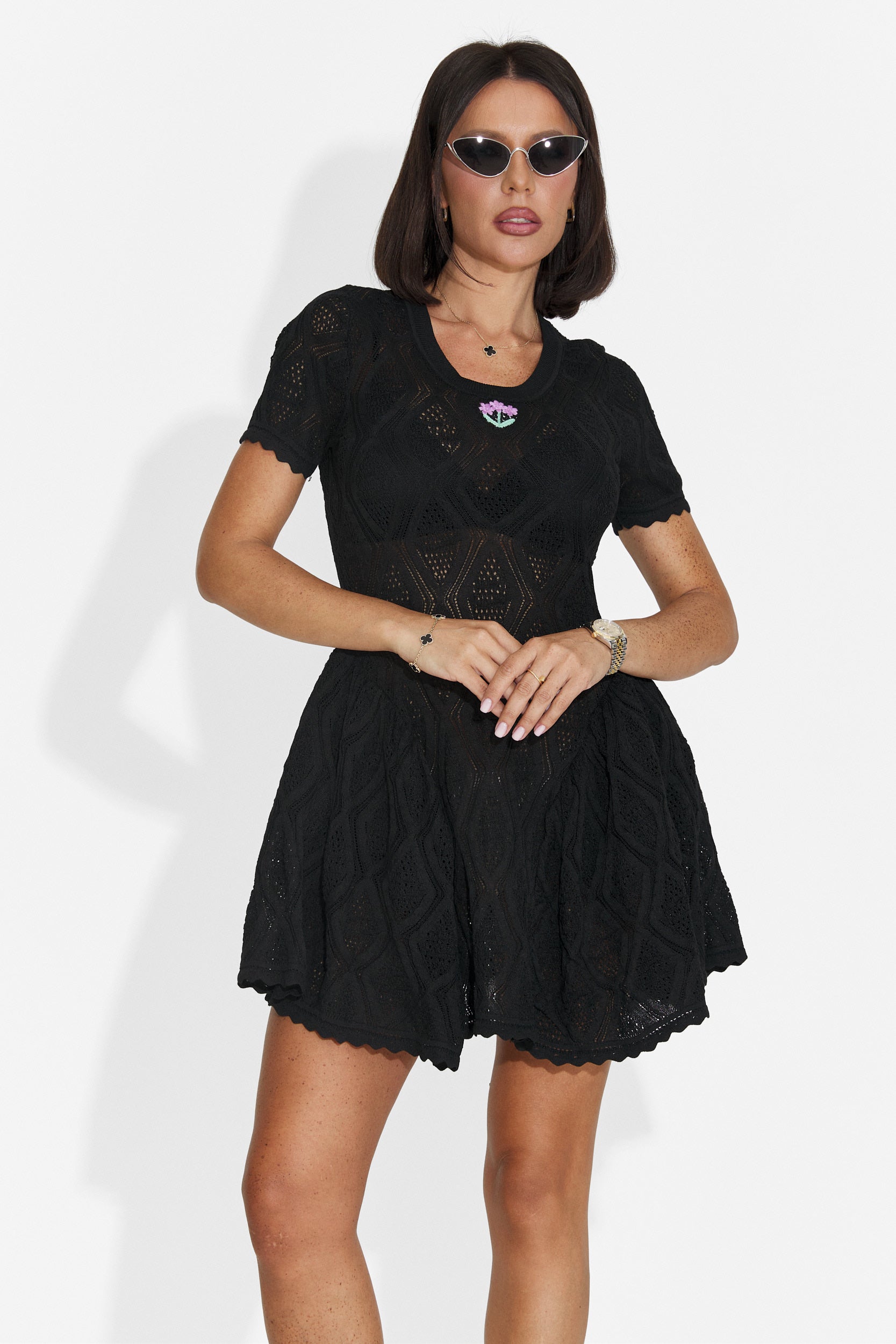 Rochie dama scurta neagra Alaida Bogas